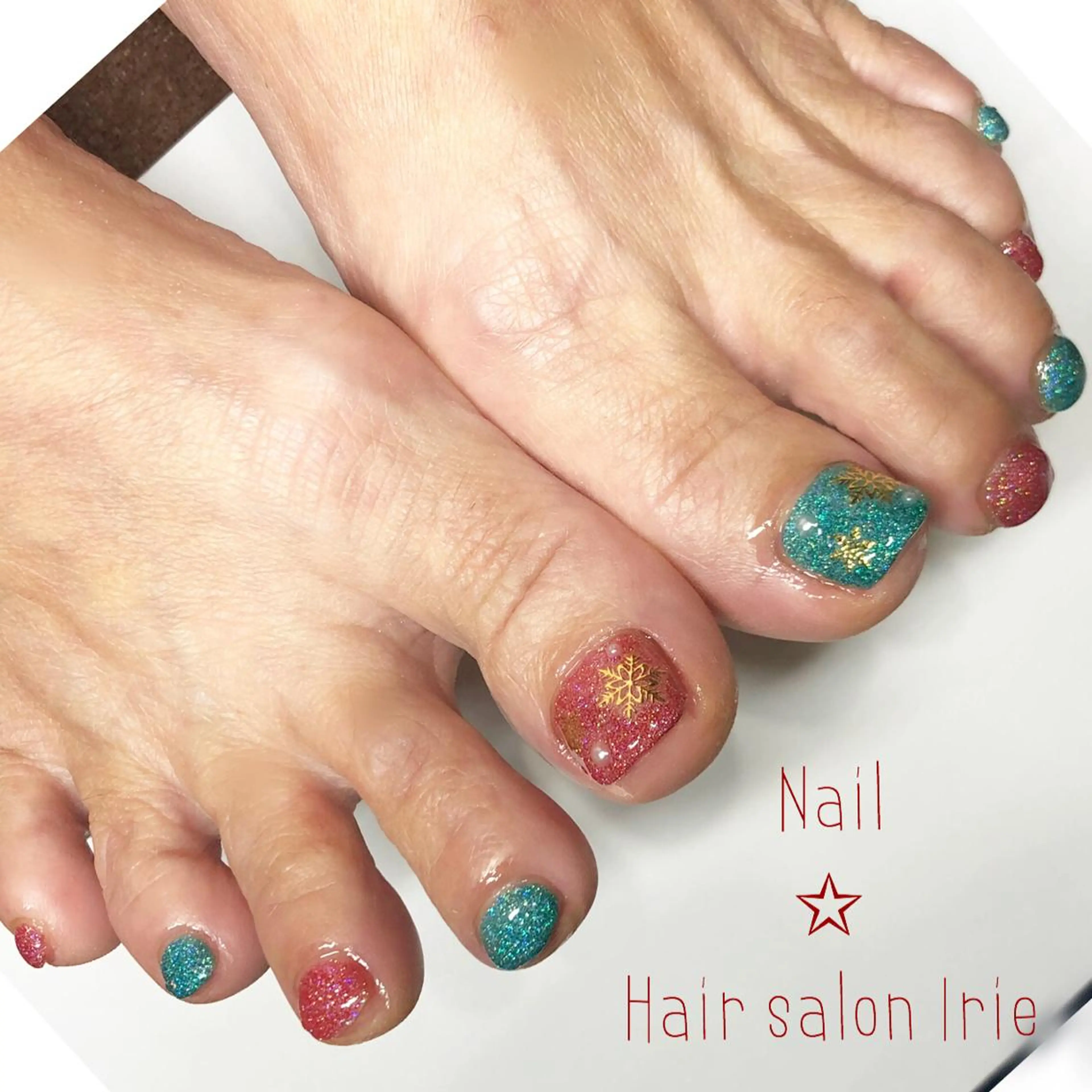 ネイル フットネイル Hair salon Irie所属・與儀 知佳のネイルデザイン