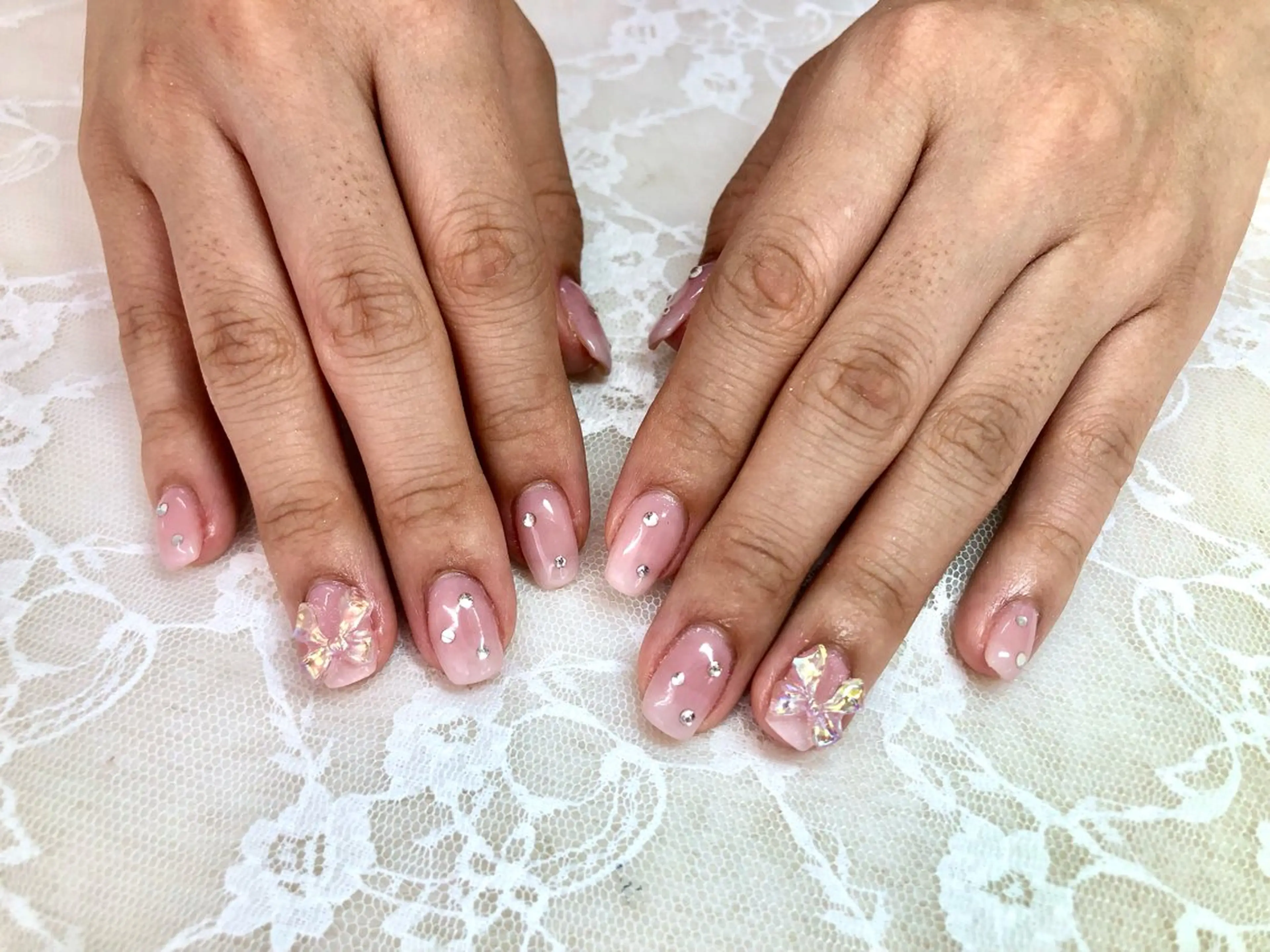 💎トレンドワンホンネイルA、時間内ストーンつけ放題💎の写真