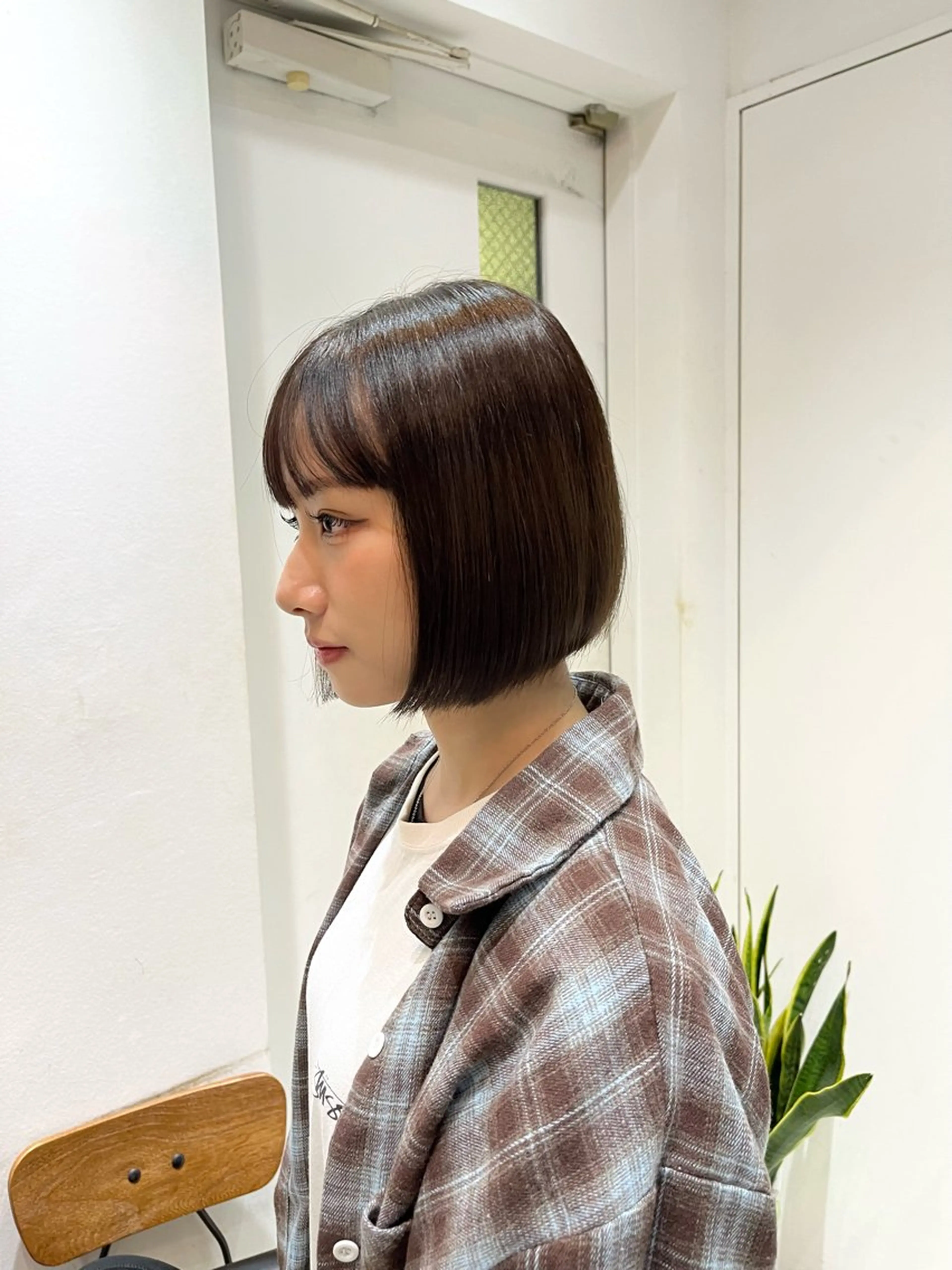 ミディアム ボブ 髪質改善 ヨシンモリ 韓国風ヘア トリートメント カット ヘアカラー トリートメント 🌈透明感カラー 韓 国ヘアこうたろうのヘアスタイル