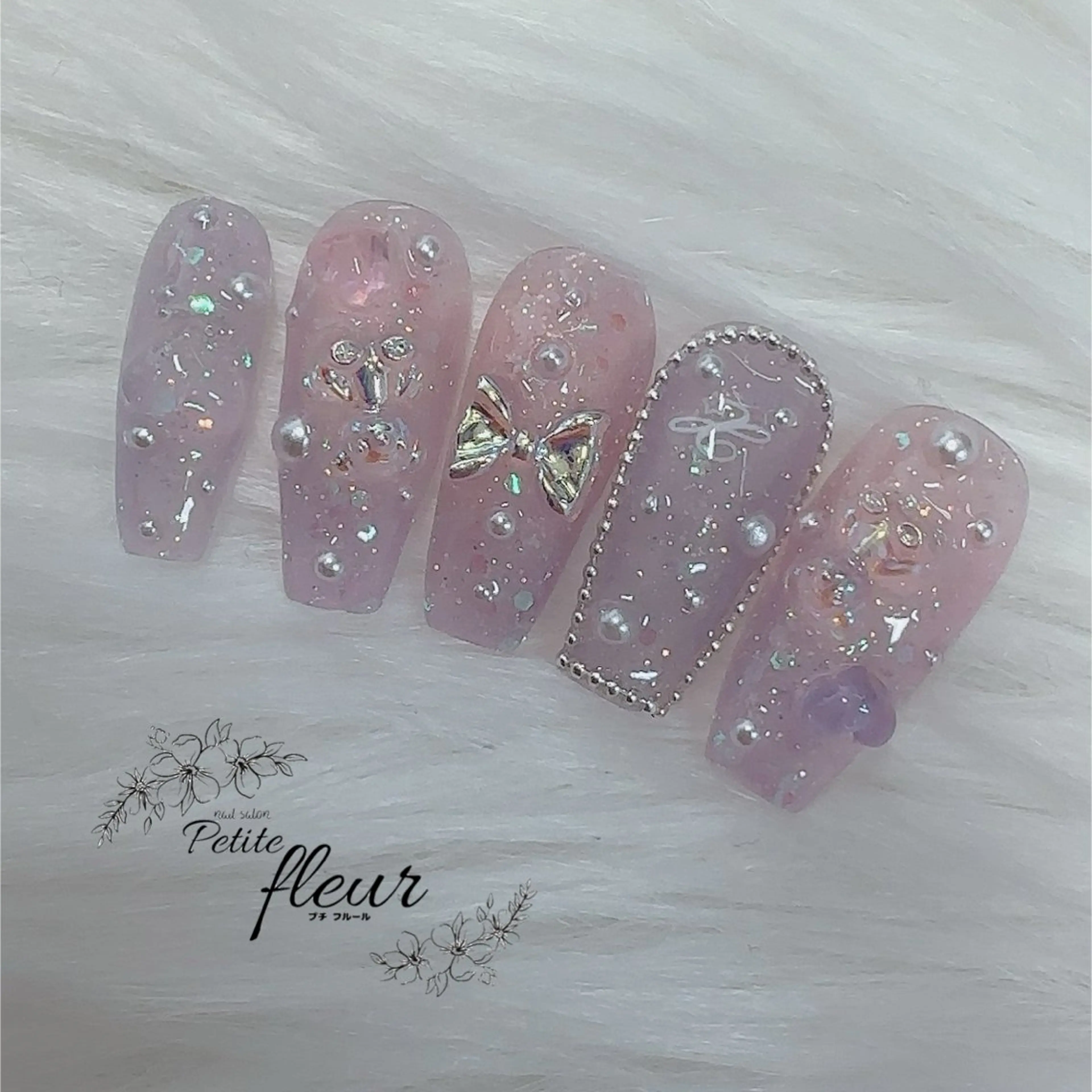 ネイル ハンドネイル ❁⃘*。Petite fleur❁⃘*りさのネイルデザイン