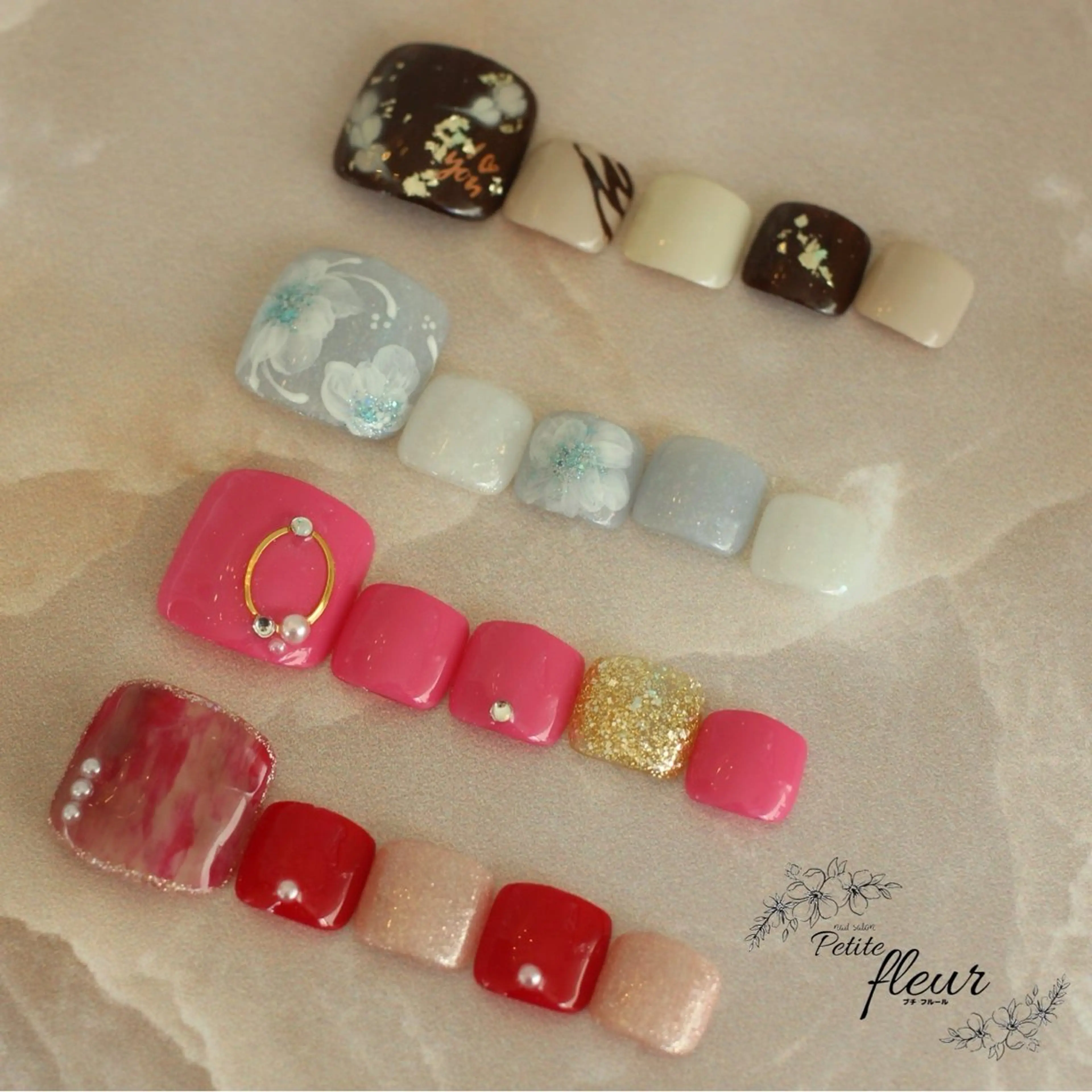 ネイル フットネイル ❁⃘*。Petite fleur❁⃘*りさのネイルデザイン