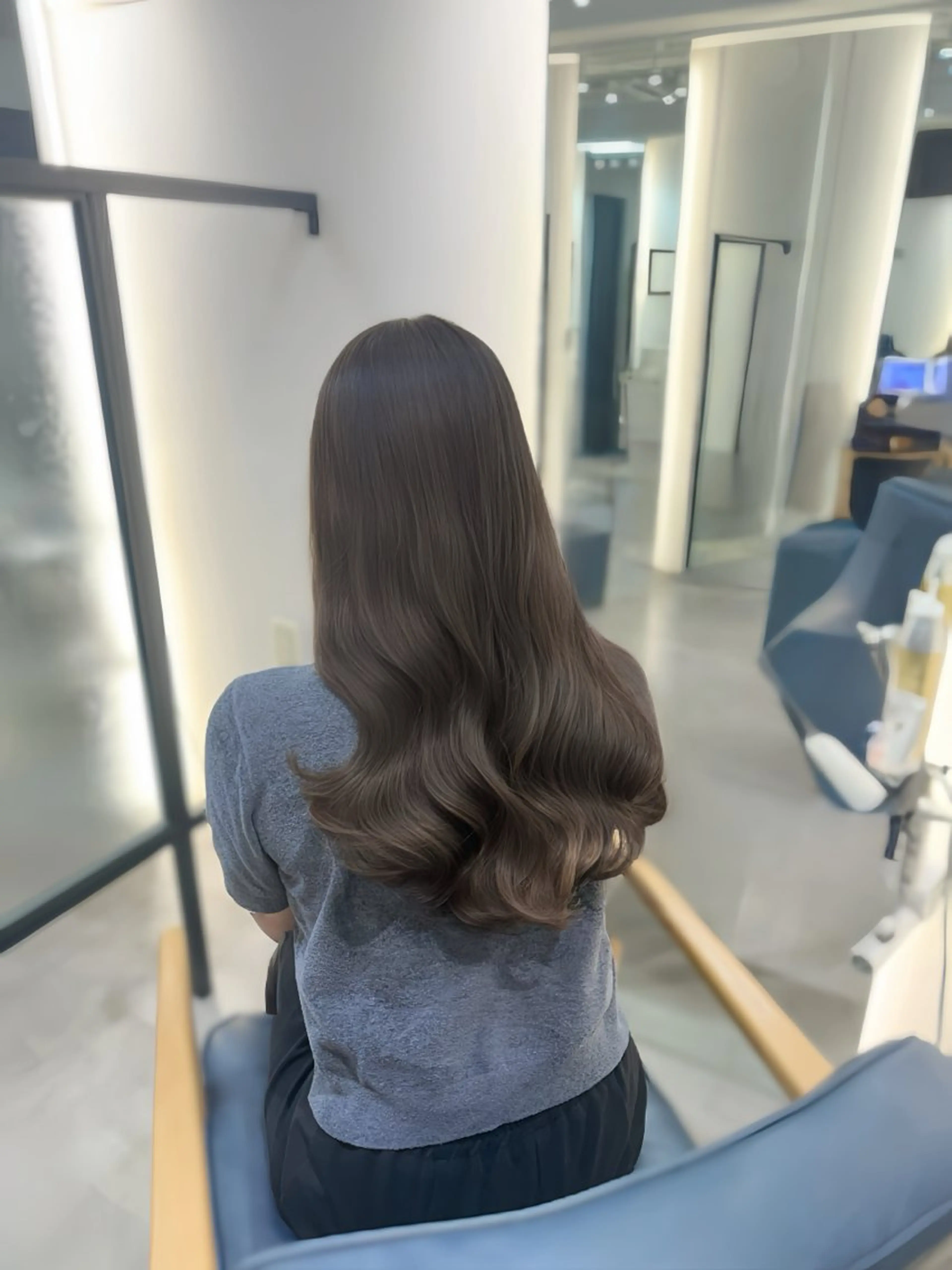 ロング カラー パーマ 韓国ヘア/韓国風 パーマ/kazueのヘアスタイル