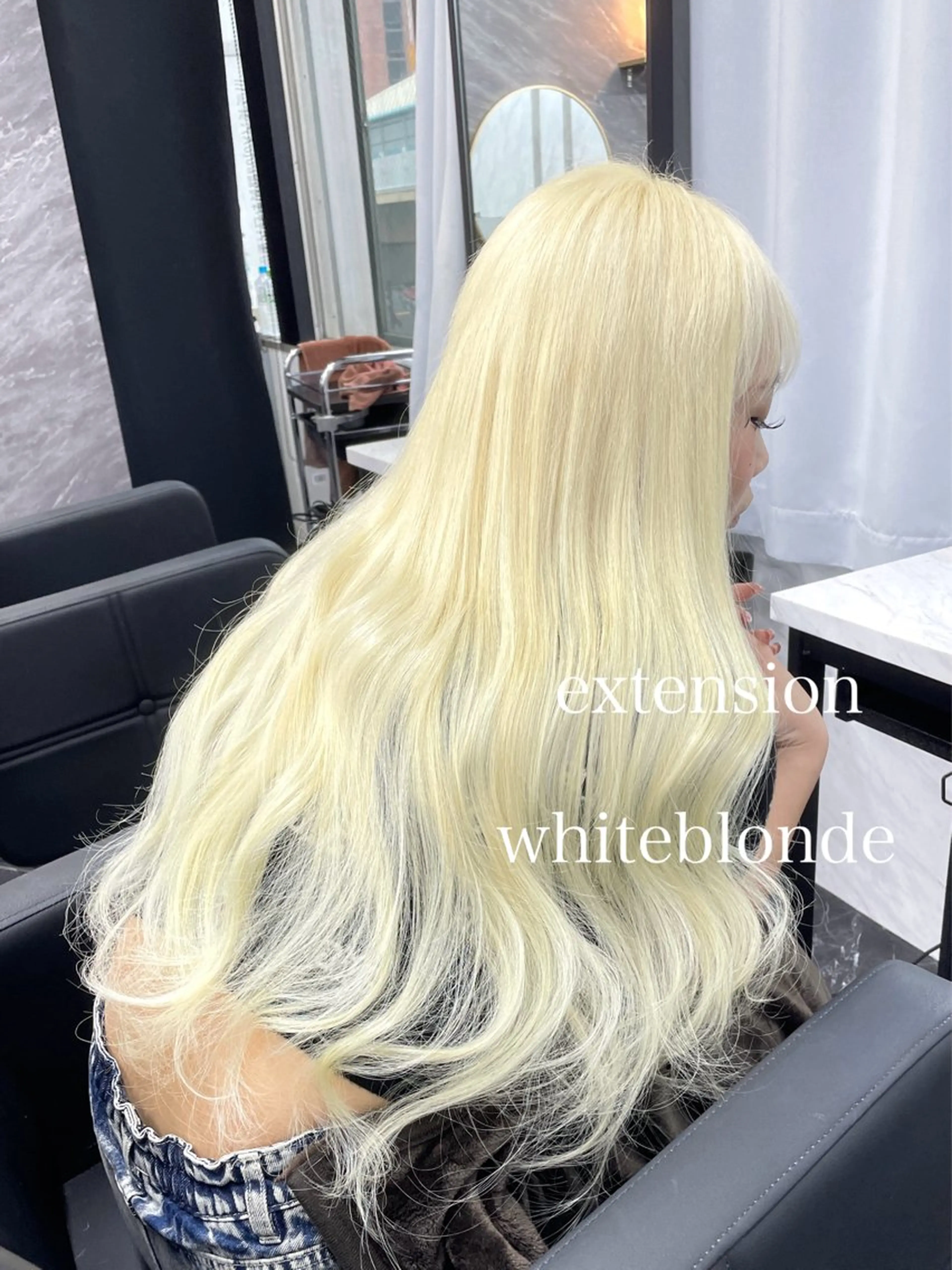 ロング カラー ブリーチ ケアブリーチ ヘアカラー エクステ エクステ🩵ブリーチ 韓国ヘア🩵KAEのヘアスタイル