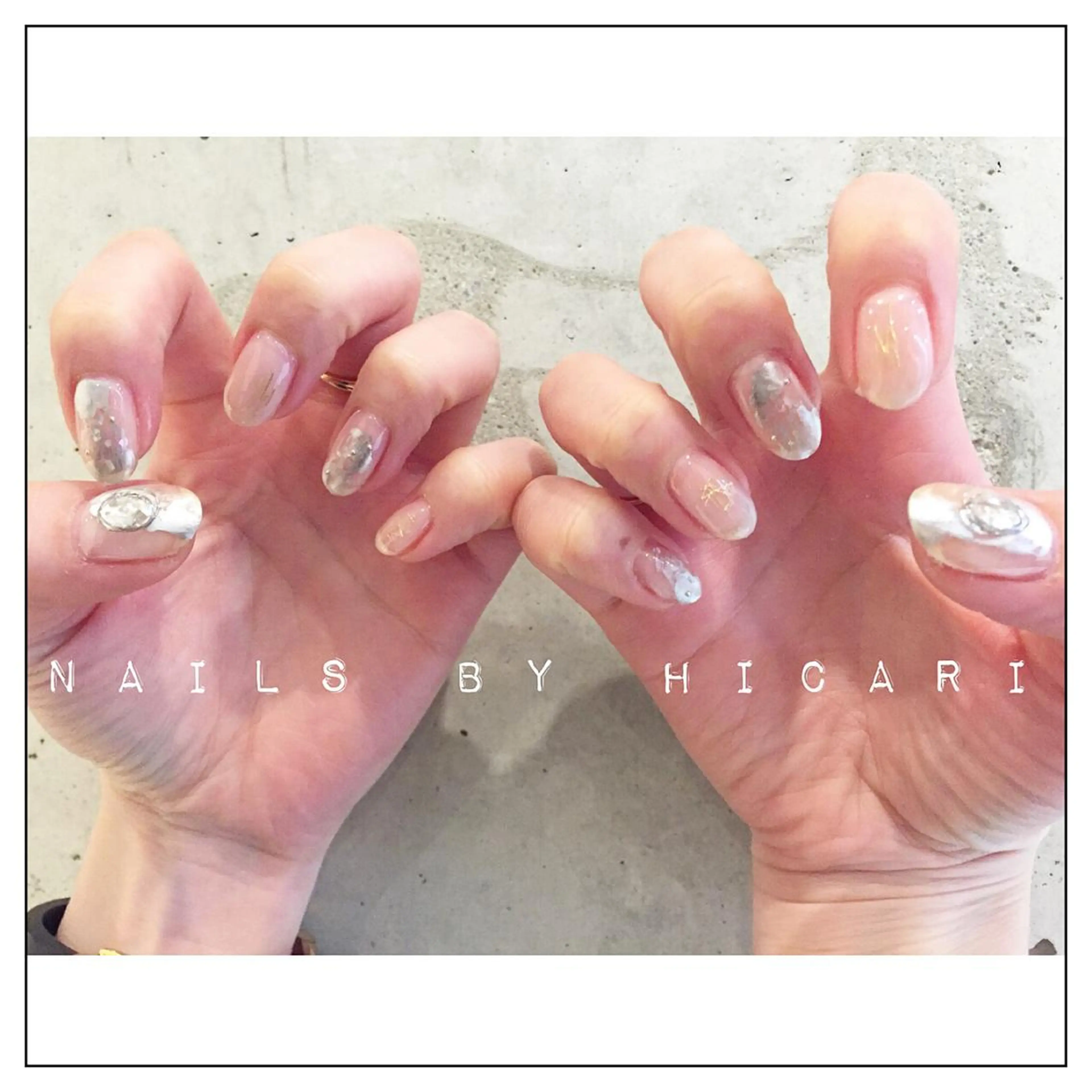 カラー ネイル マツエク・マツパ ジェルネイル ニュアンスネイル パラジェル illum hicariのネイルデザイン