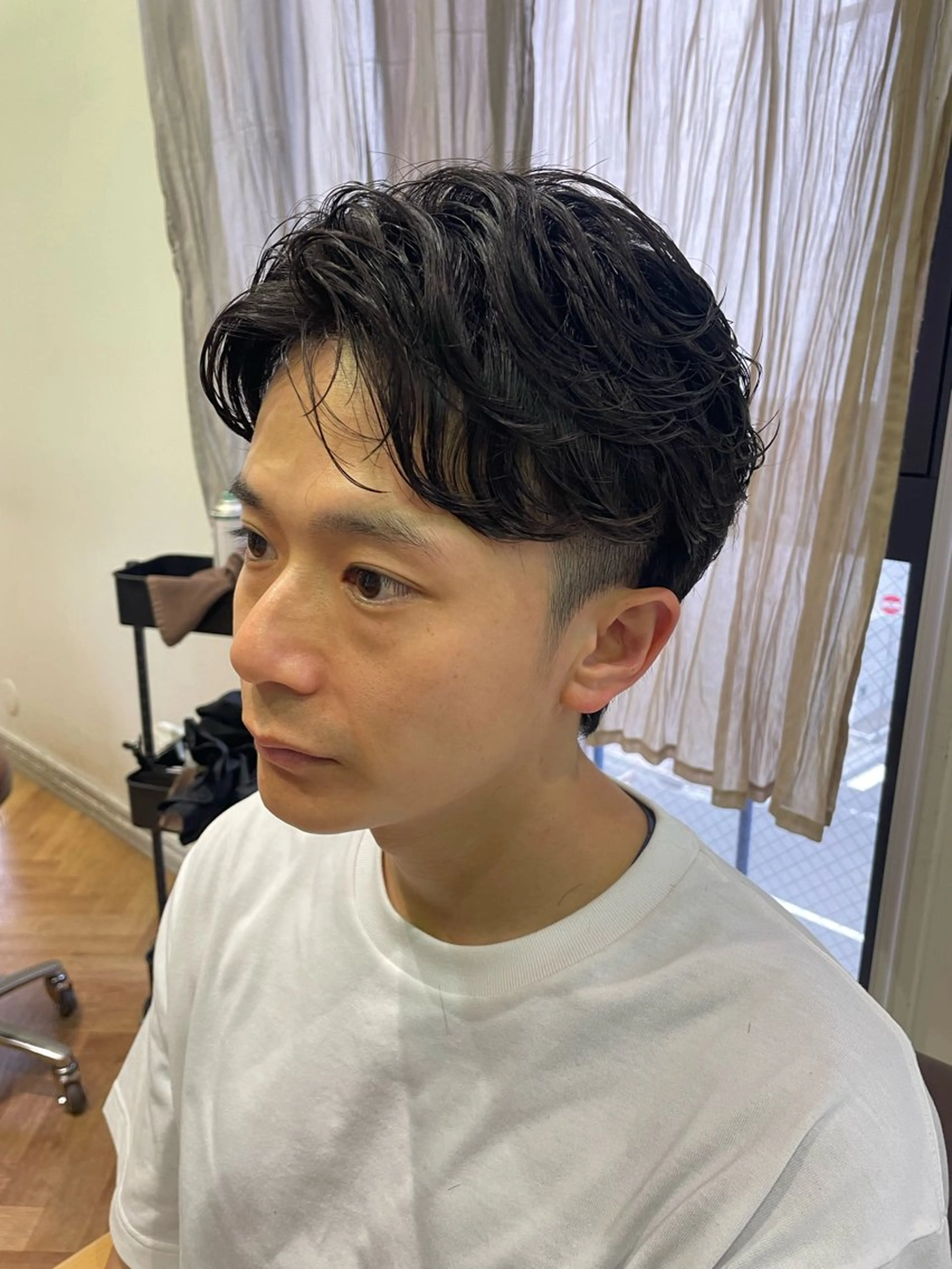 ショート パーマ メンズ メンズパーマ 溝口 槙里也のヘアスタイル