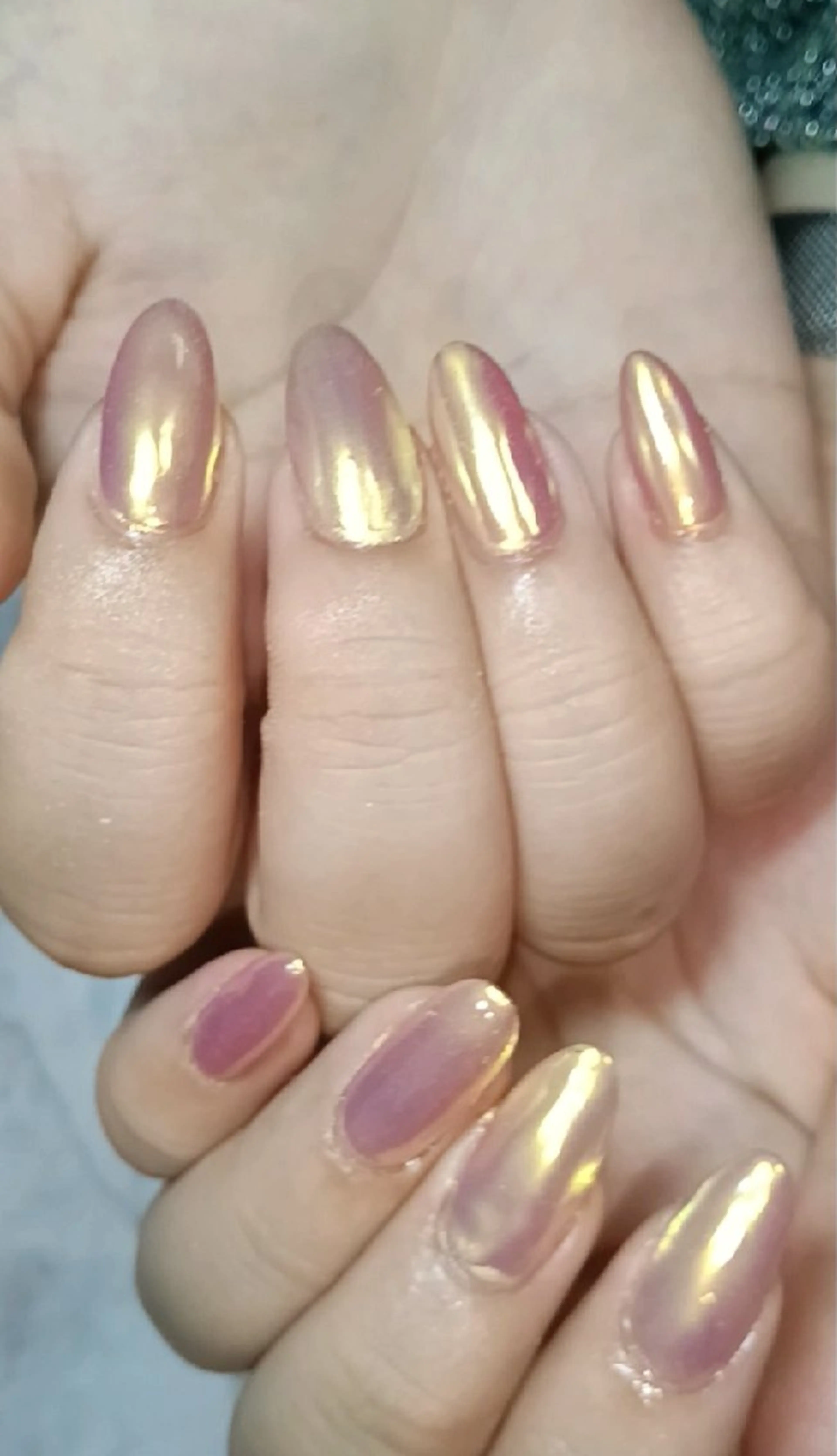 ネイル オーロラネイル ミラーネイル Wisteria Nail_Yukieのネイルデザイン