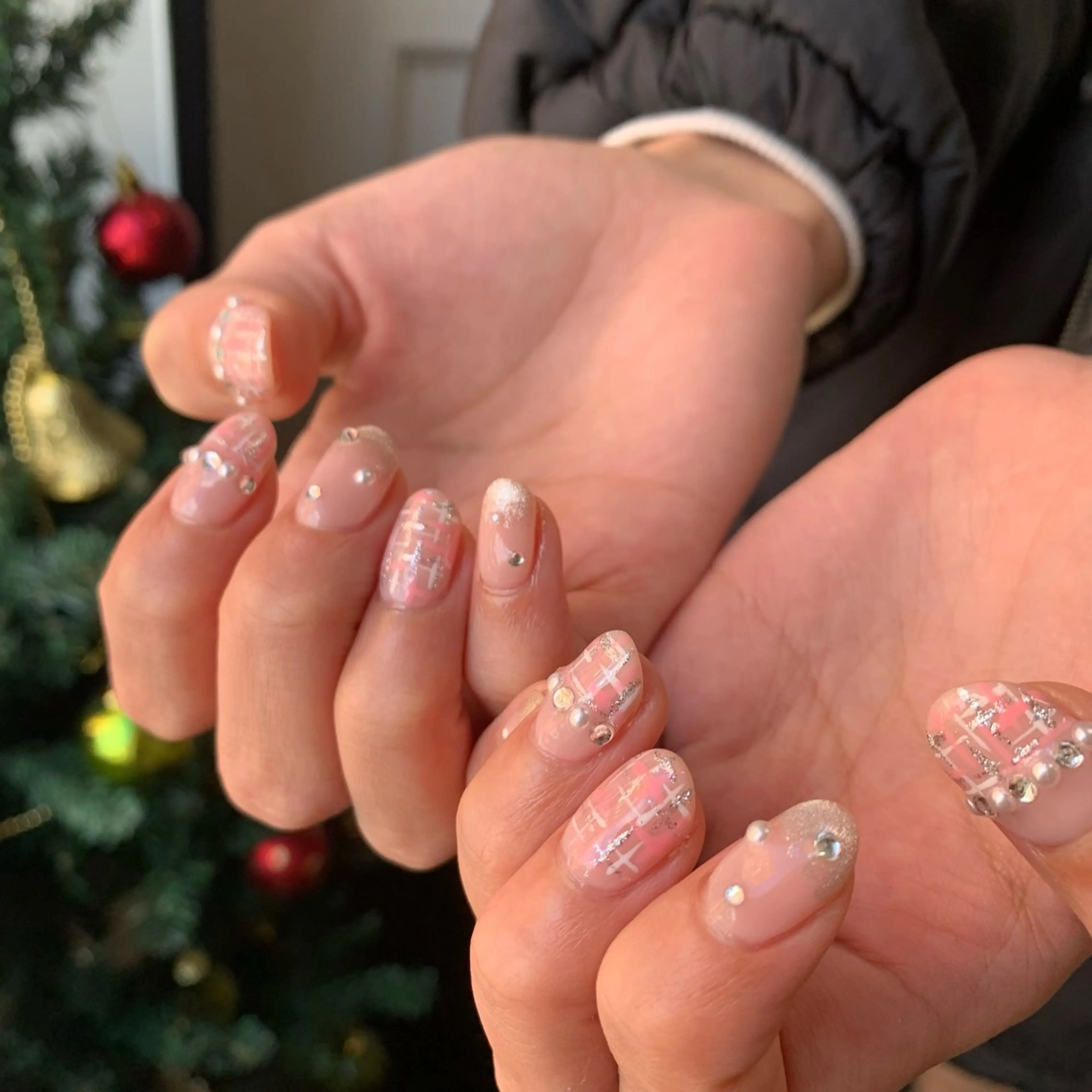 ネイル マグネットネイル ツイードネイル ハンドネイル ELAN) Hasegawaのネイルデザイン