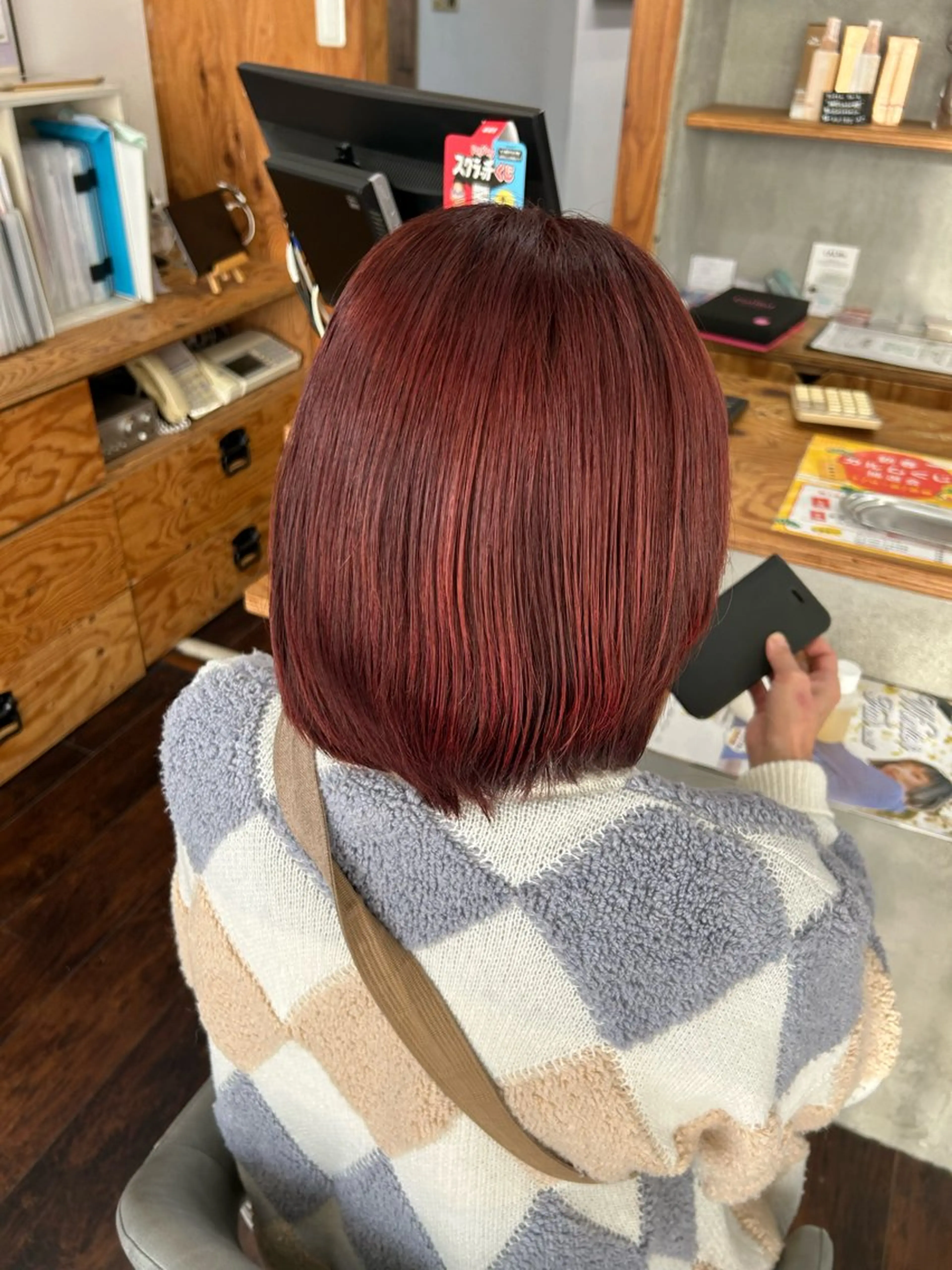 ミディアム ヘアカラー 小久保音々華/ 髪質改善/暖色カラーのヘアスタイル