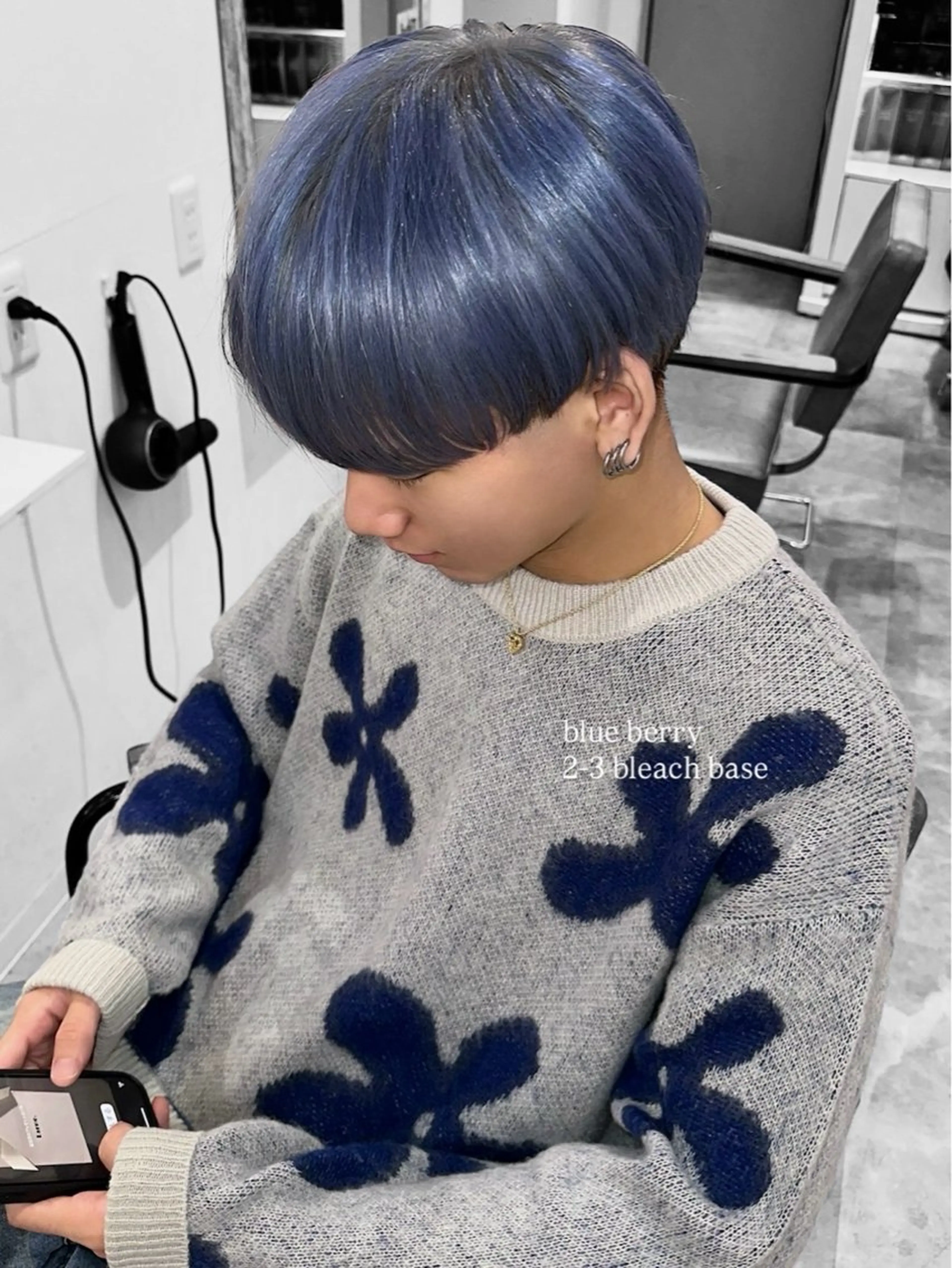 ショート メンズ ヘアカラー トリートメント ura/デザイン/ ハイトーン/個性派のヘアスタイル