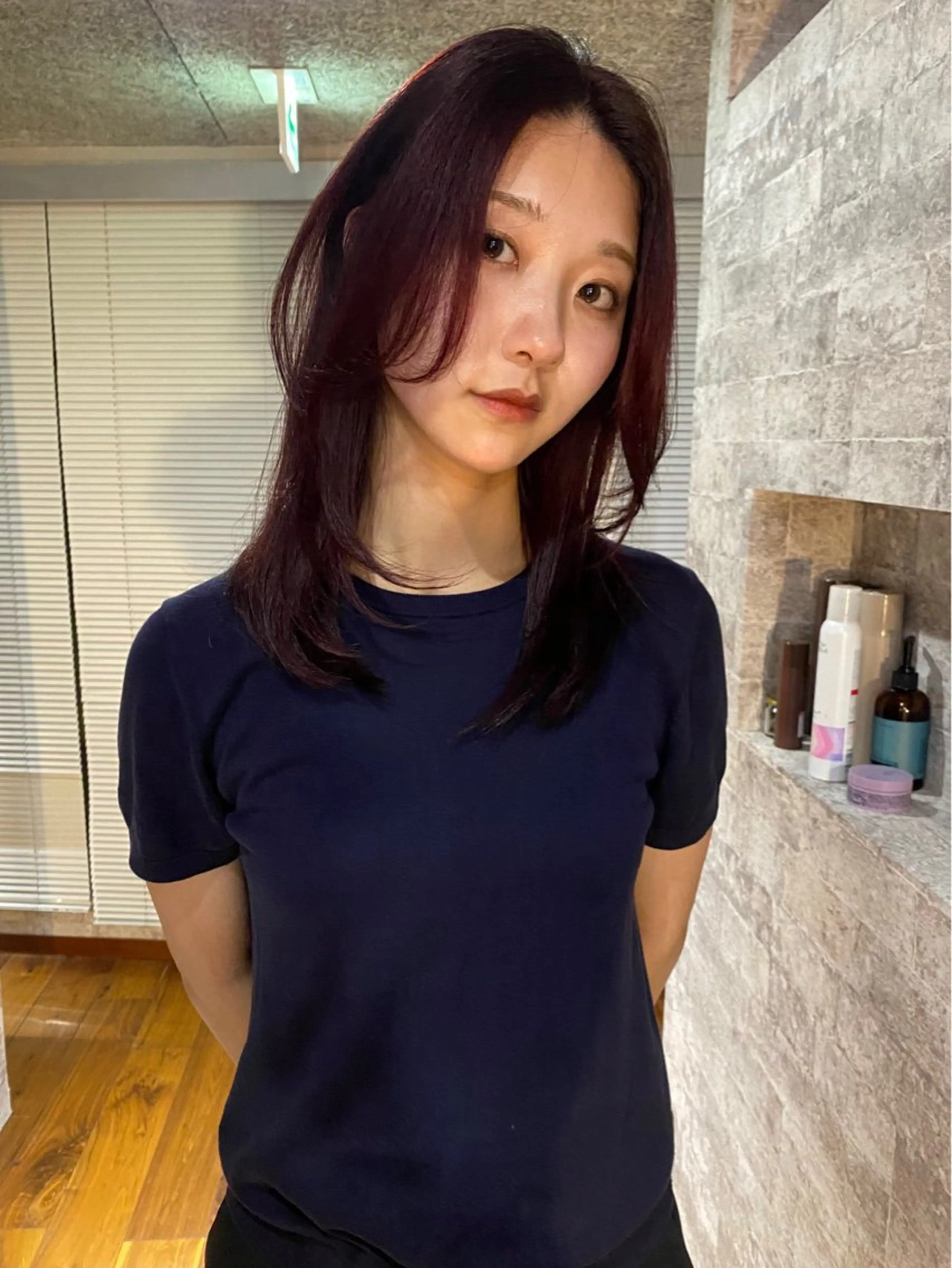 セミロング カラー 縮毛矯正 カット ヘアカラー 縮毛矯正 トリートメント mai / linoah˚✧のヘアスタイル