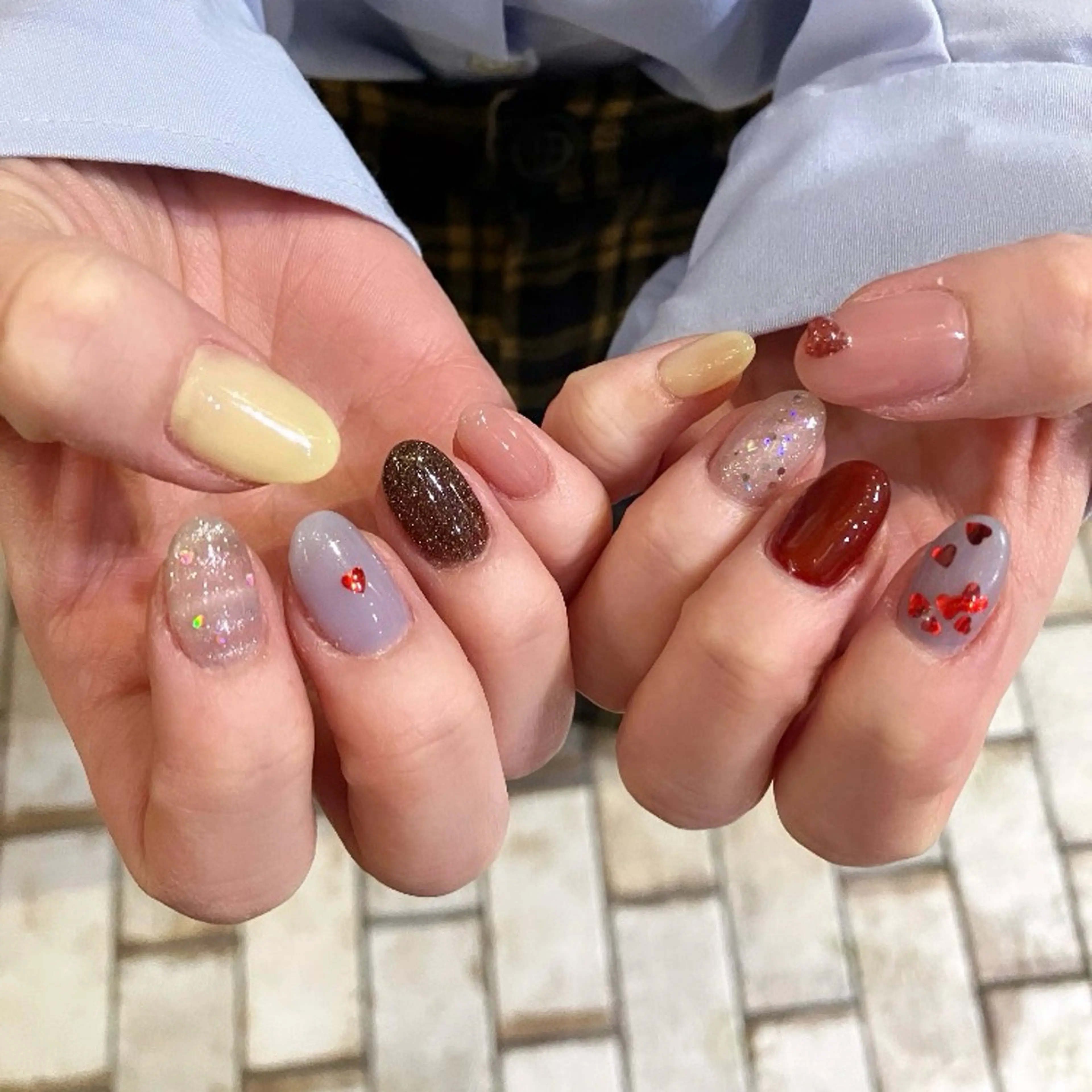 ネイル バレンタイン ハンドネイル Take Manaのネイルデザイン