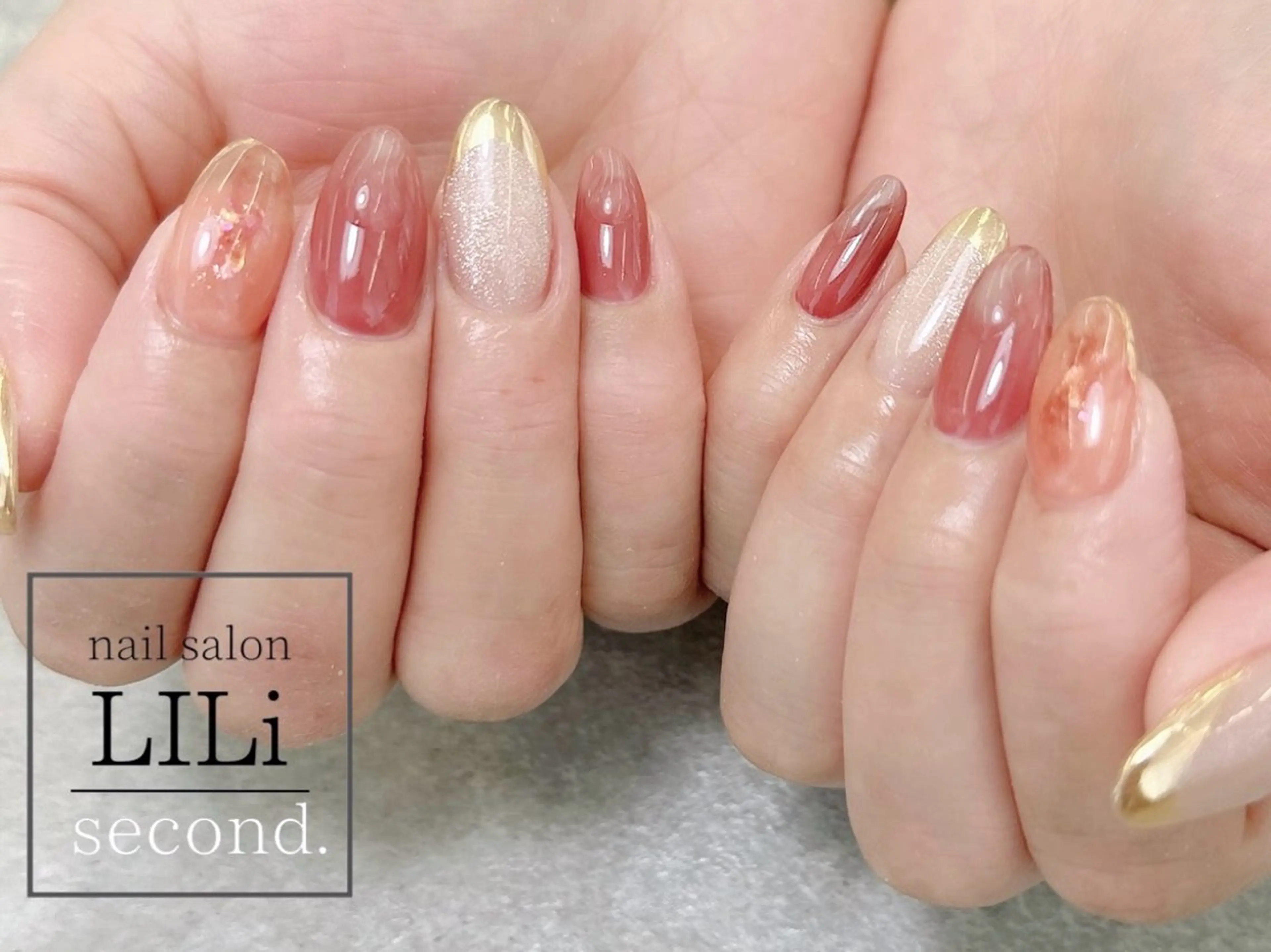 ネイル アートネイル オーロラネイル クリアネイル ジェルネイル ロングネイル nailsalon LILi third.所属・Yukino .のネイルデザイン