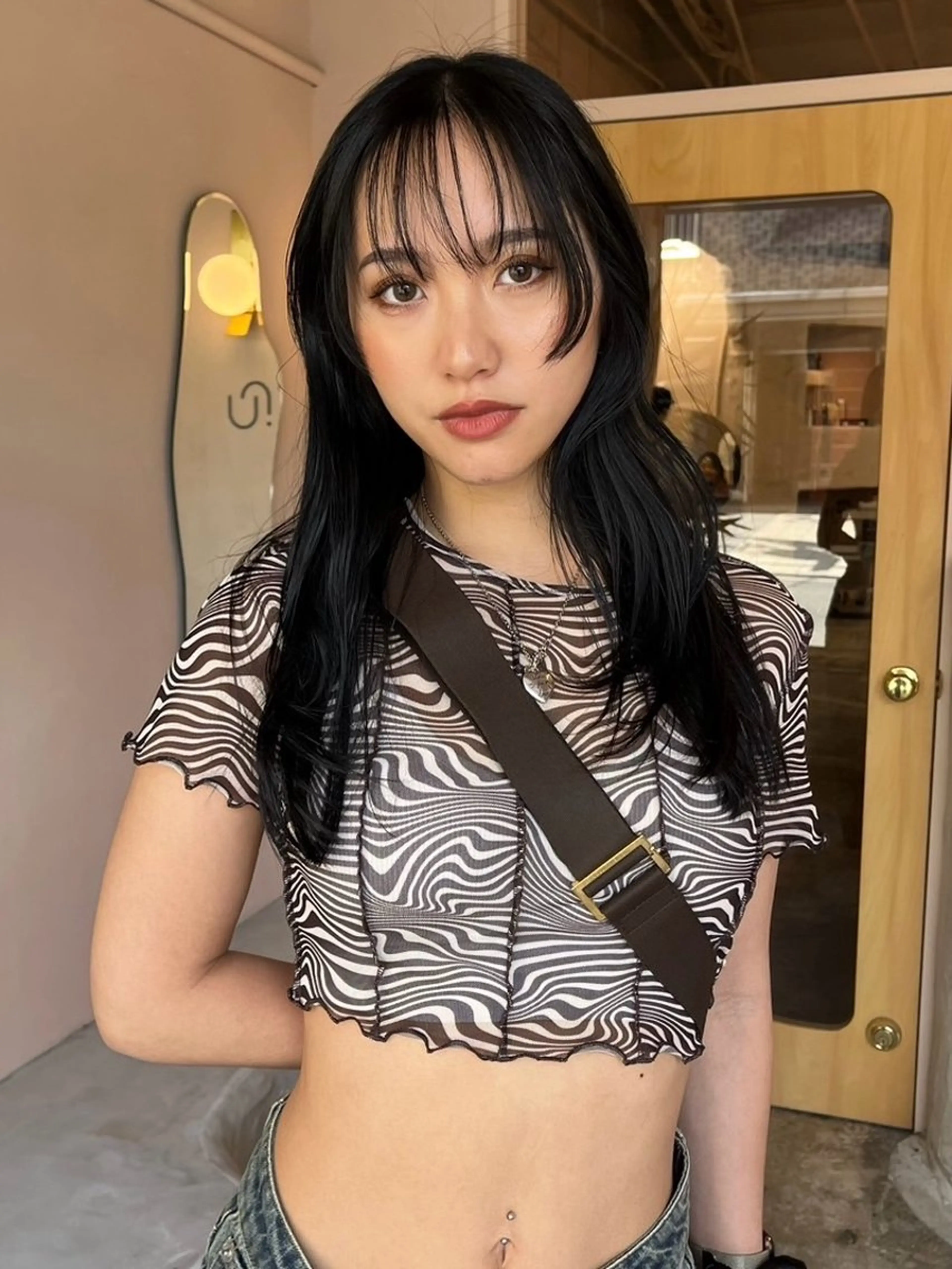 セミロング カラー カット ヘアカラー トリートメント iru所属・レイヤーカット/ ハイトーン/mikiのヘアスタイル