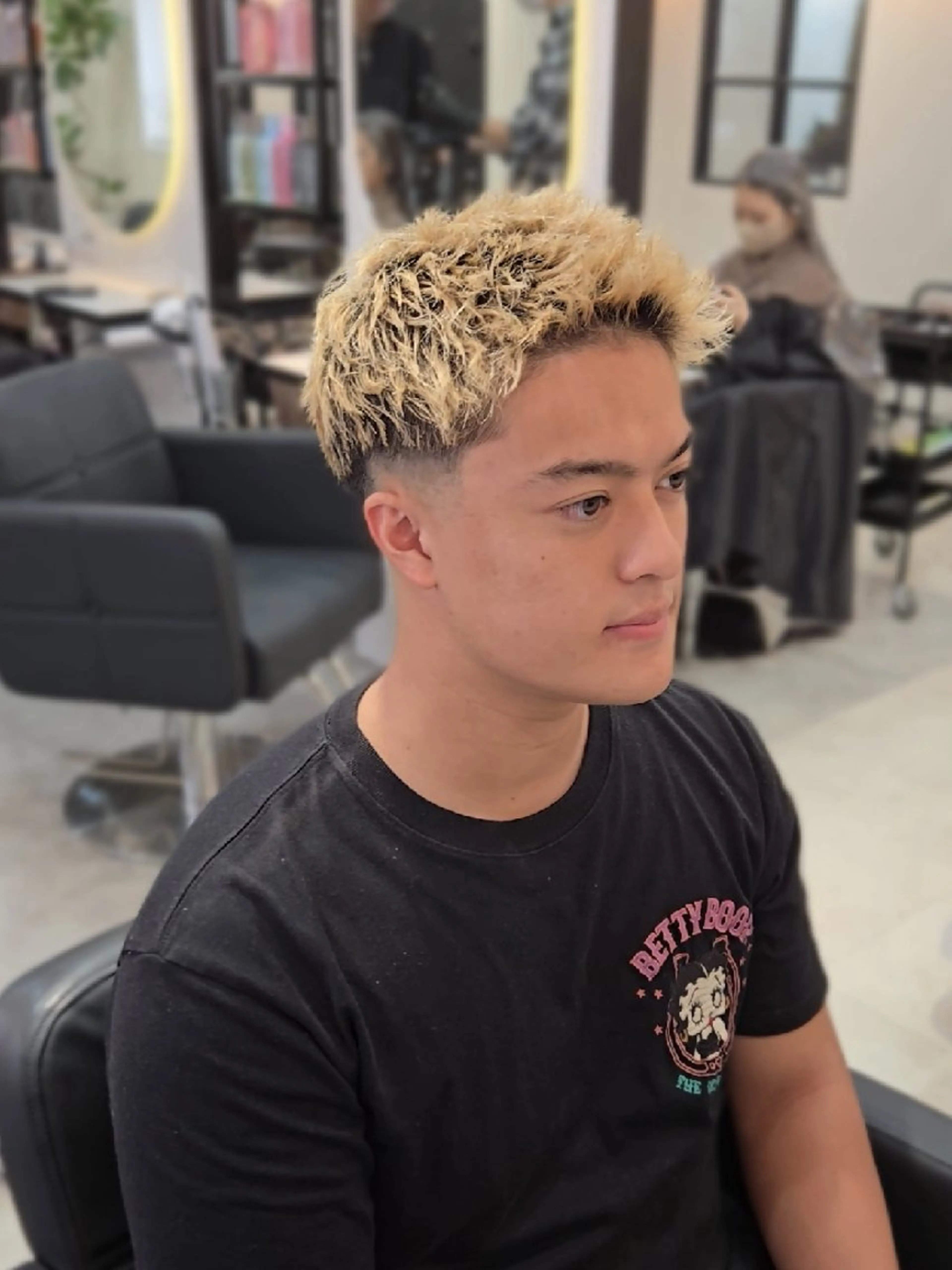 メンズ ショート カット ヘアセット Lapis 名古屋駅前店所属・LEN名古屋/パーマ 海外ヘア/メンズ特化のヘアスタイル