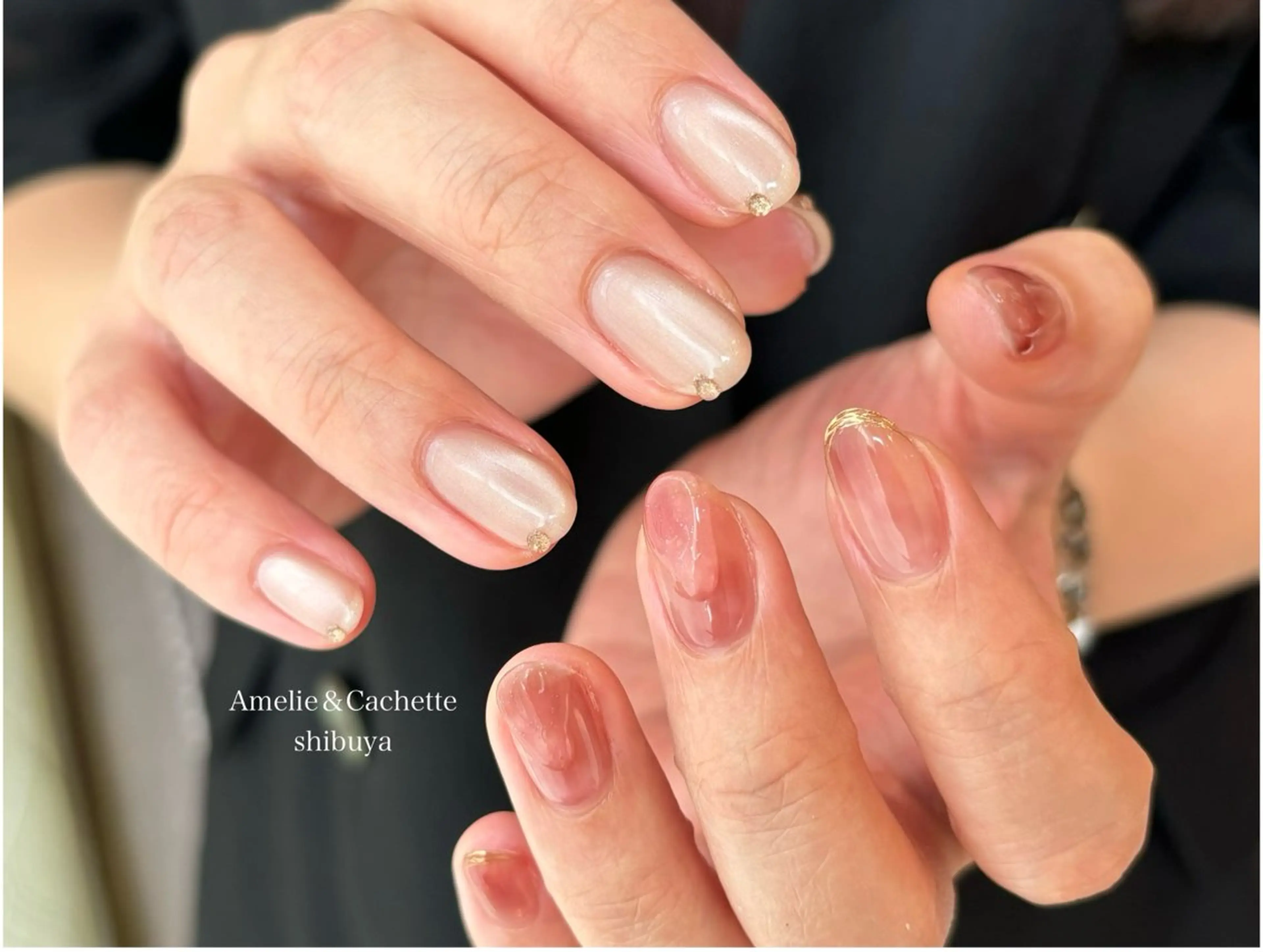 ネイル ハンドネイル 渋谷ニュアンスネイル SYURI🫧のネイルデザイン