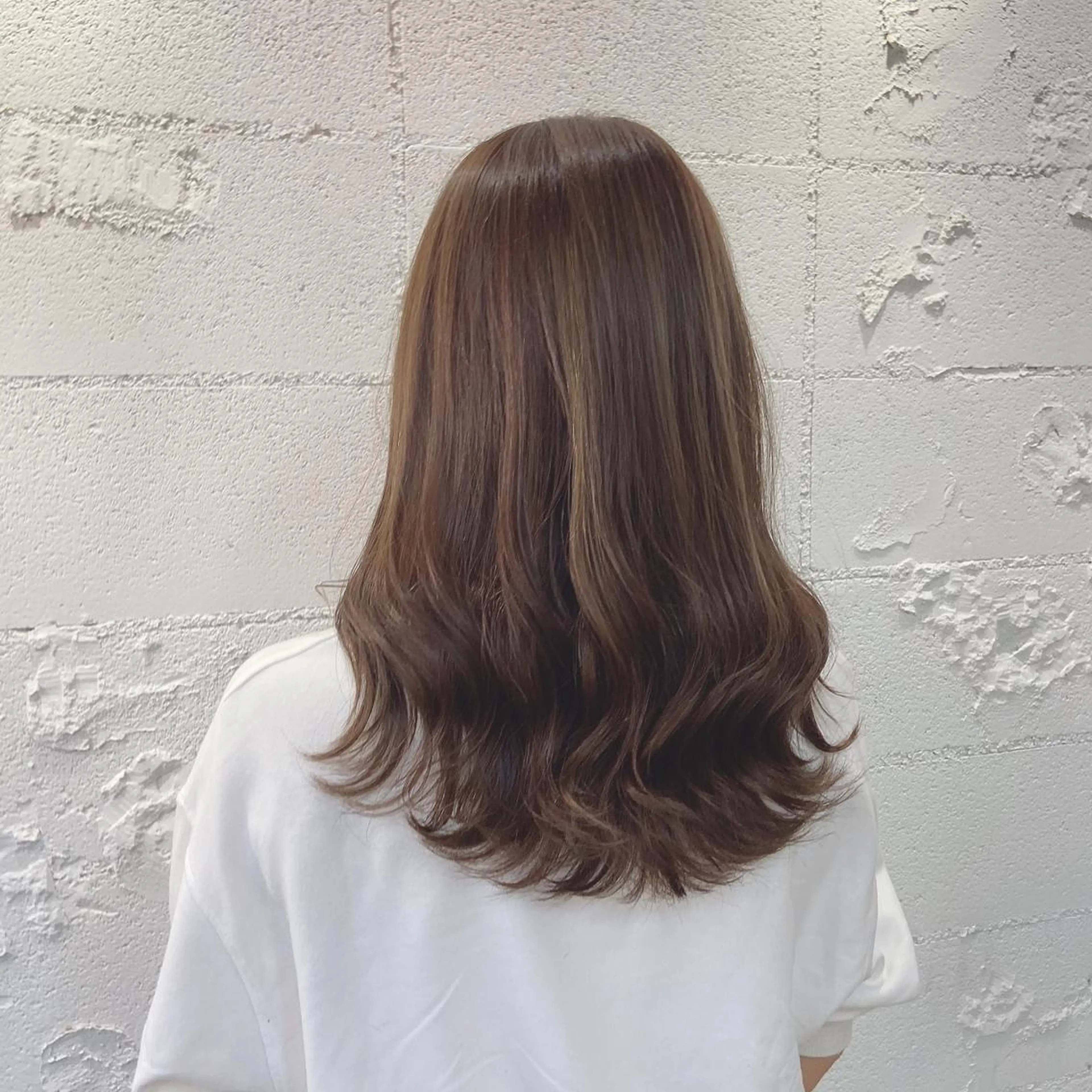 セミロング レイヤーカット 韓国カットパーマ✂︎ Toshiのヘアスタイル