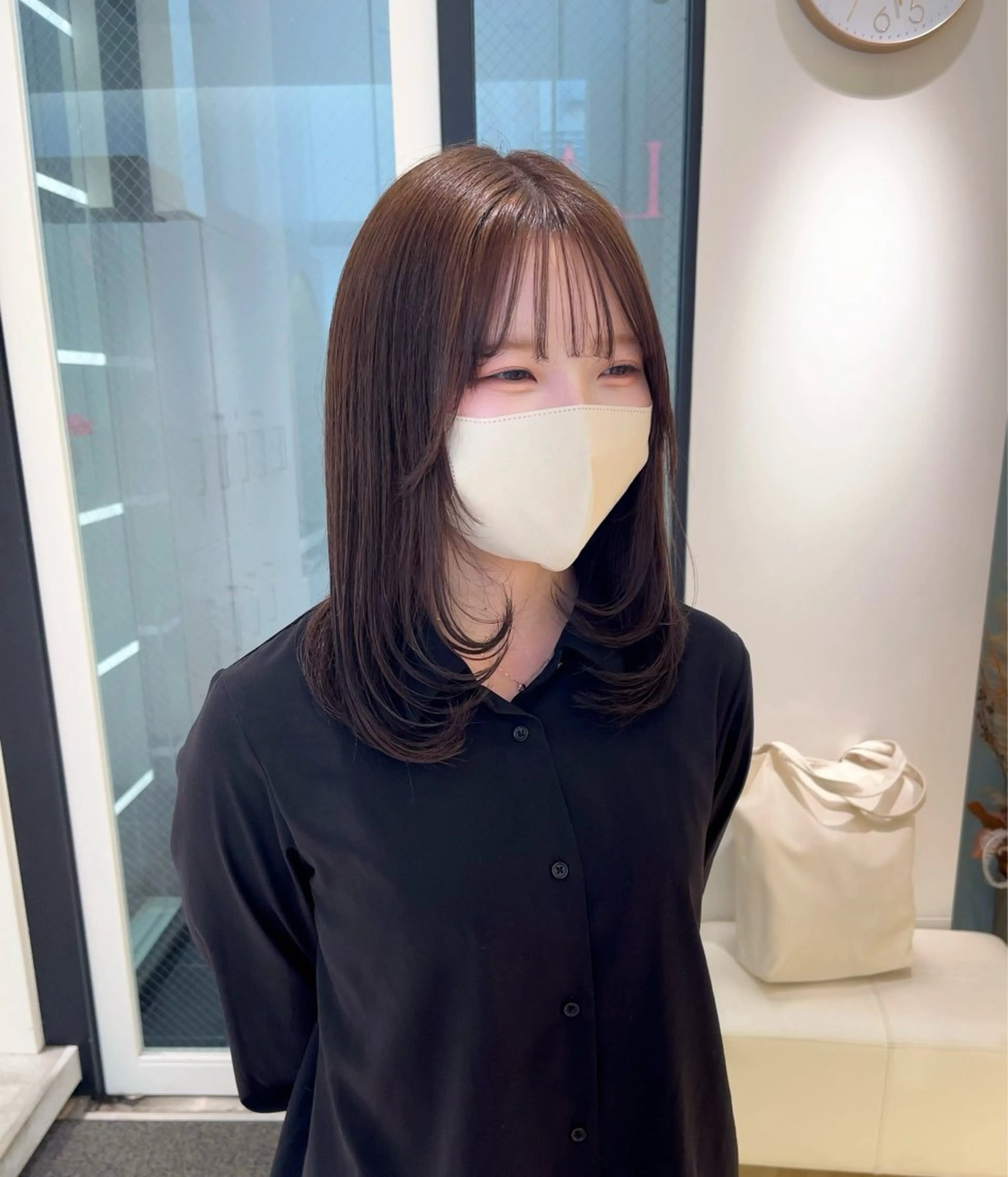 ミディアム カラー ミディアムレイヤー レイヤーカット カット ヘアカラー ParveMix / 山本 玲南🫧🪽のヘアスタイル