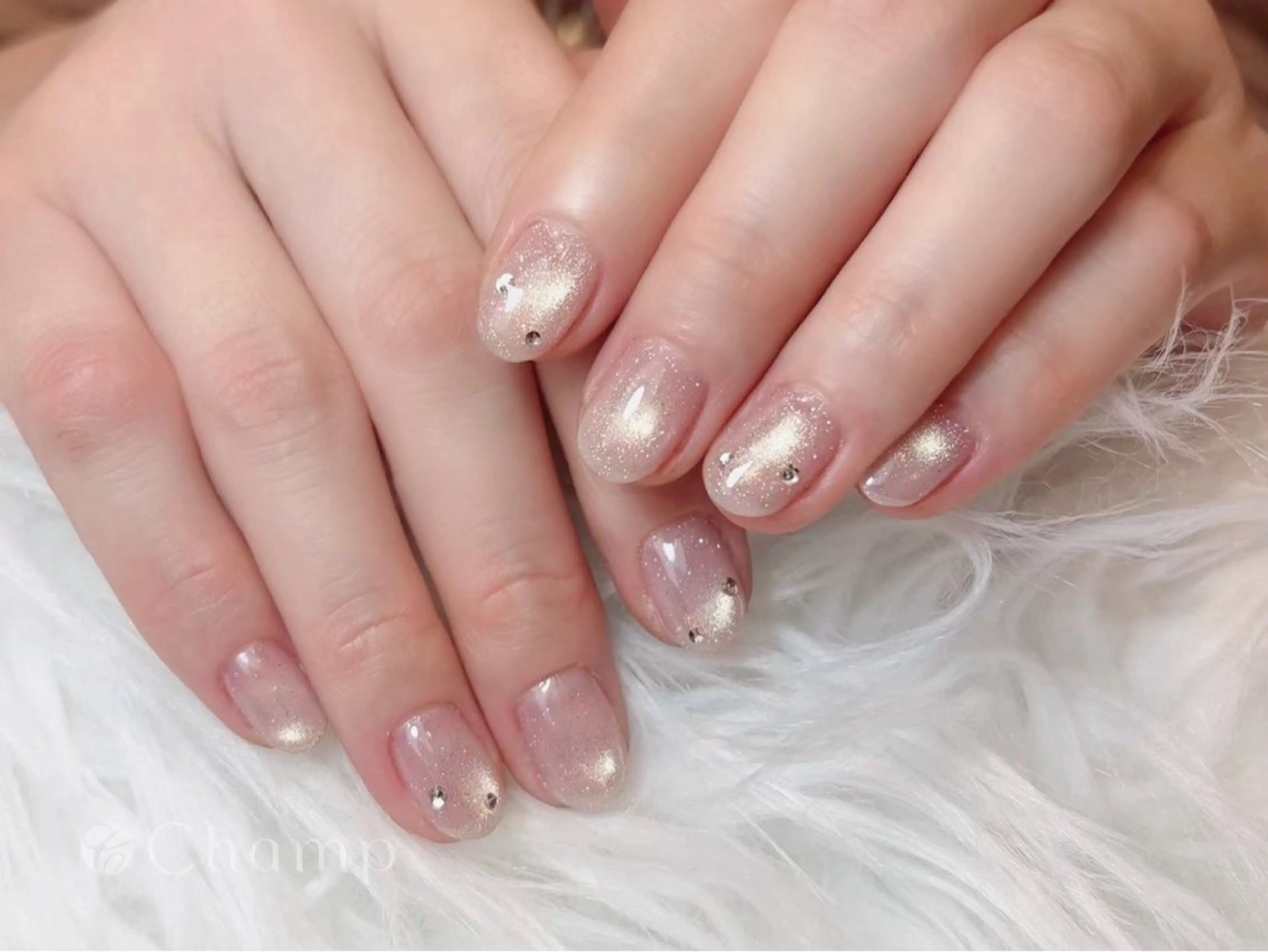 ネイル マグネットネイル シンプルネイル ストーンネイル ハンドネイル Champ瓢箪山店 つかもとのネイルデザイン