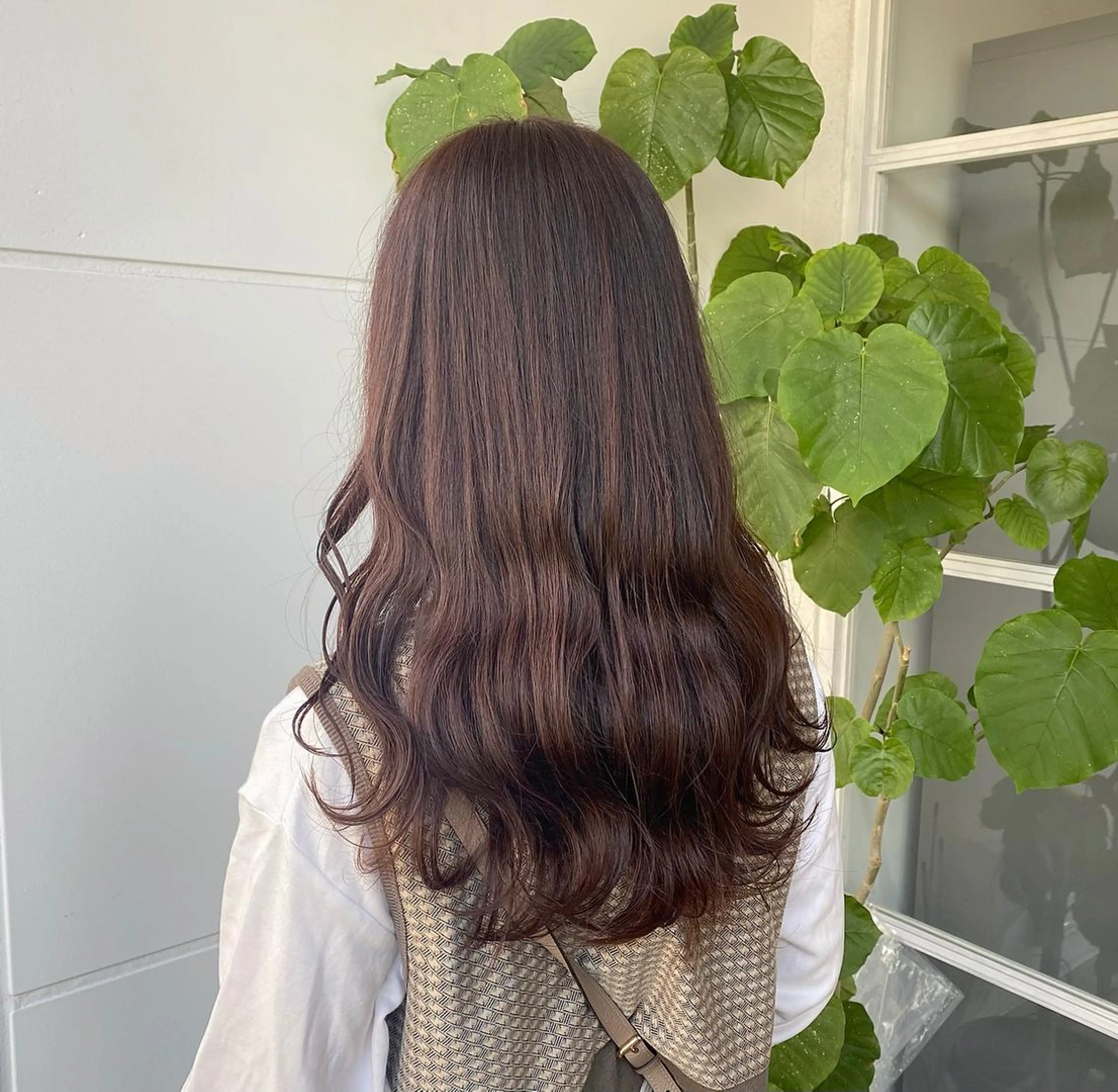 ロング オレンジブラウン たなか もえなのヘアスタイル