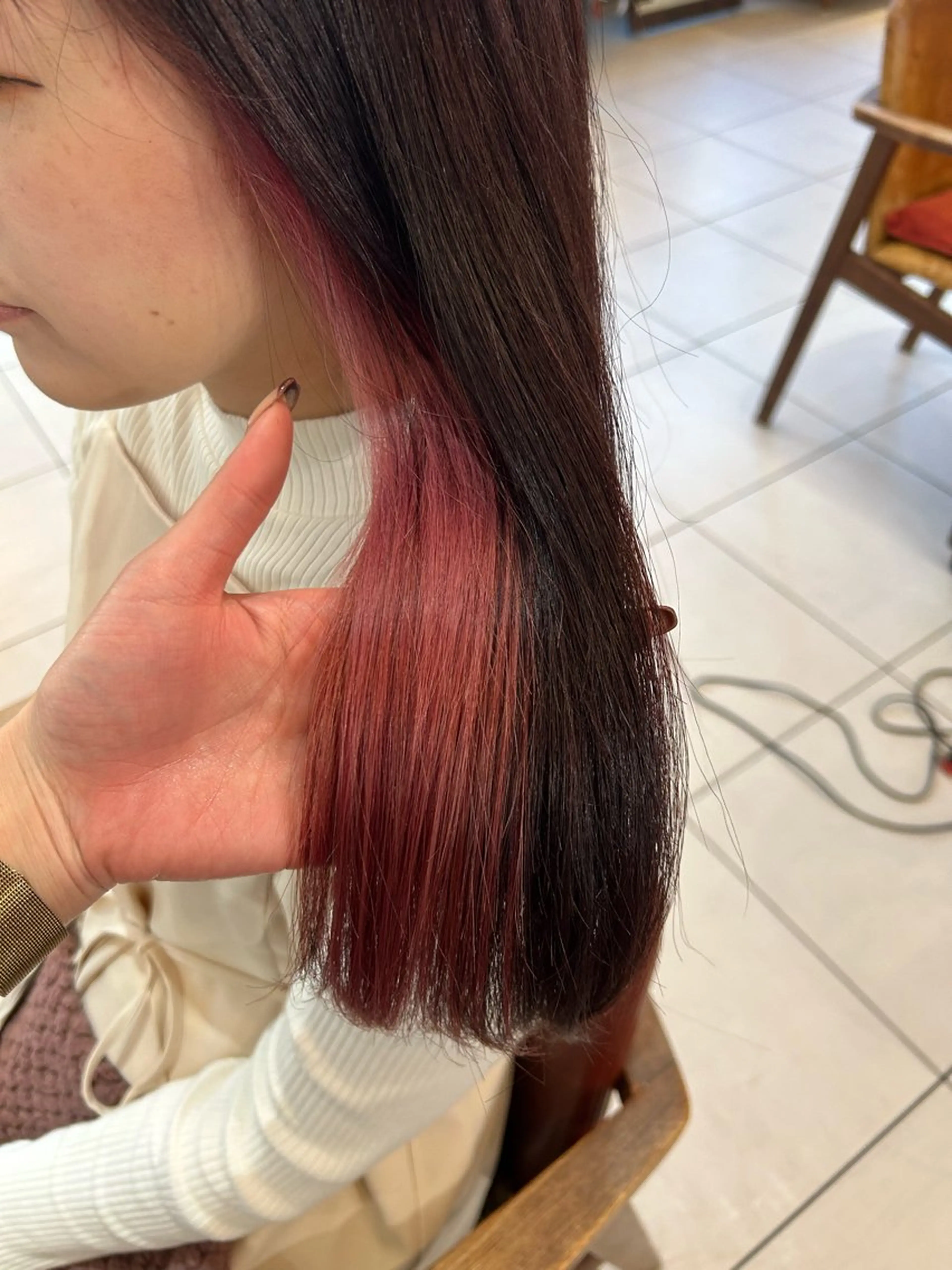 ロング カラー インナーカラー ヘアカラー 艶カラー/耳つぼ/ 渡辺奈緒のその他イメージ