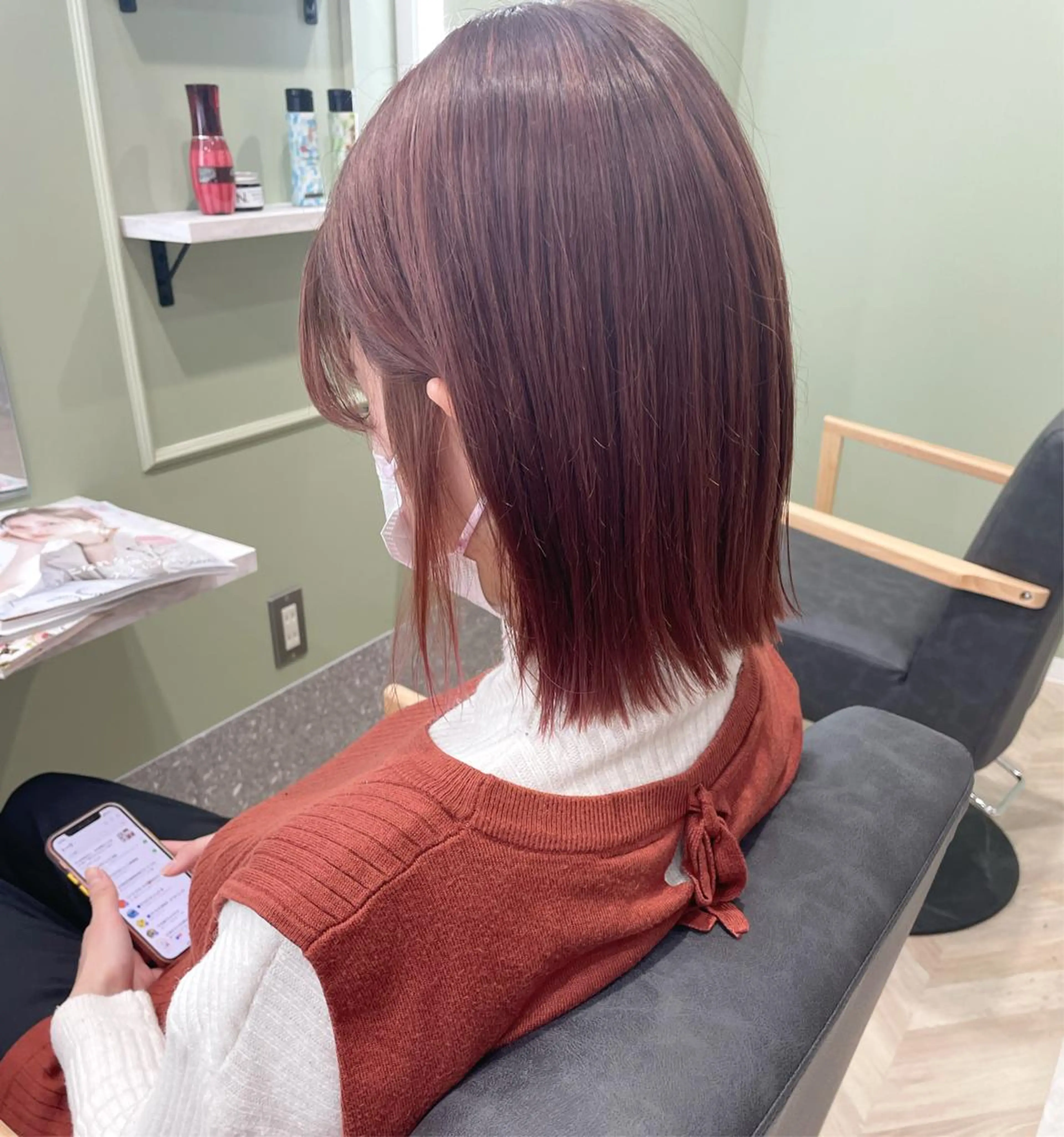 ショート rina／ベージュ ワンホン/韓国ヘアのヘアスタイル