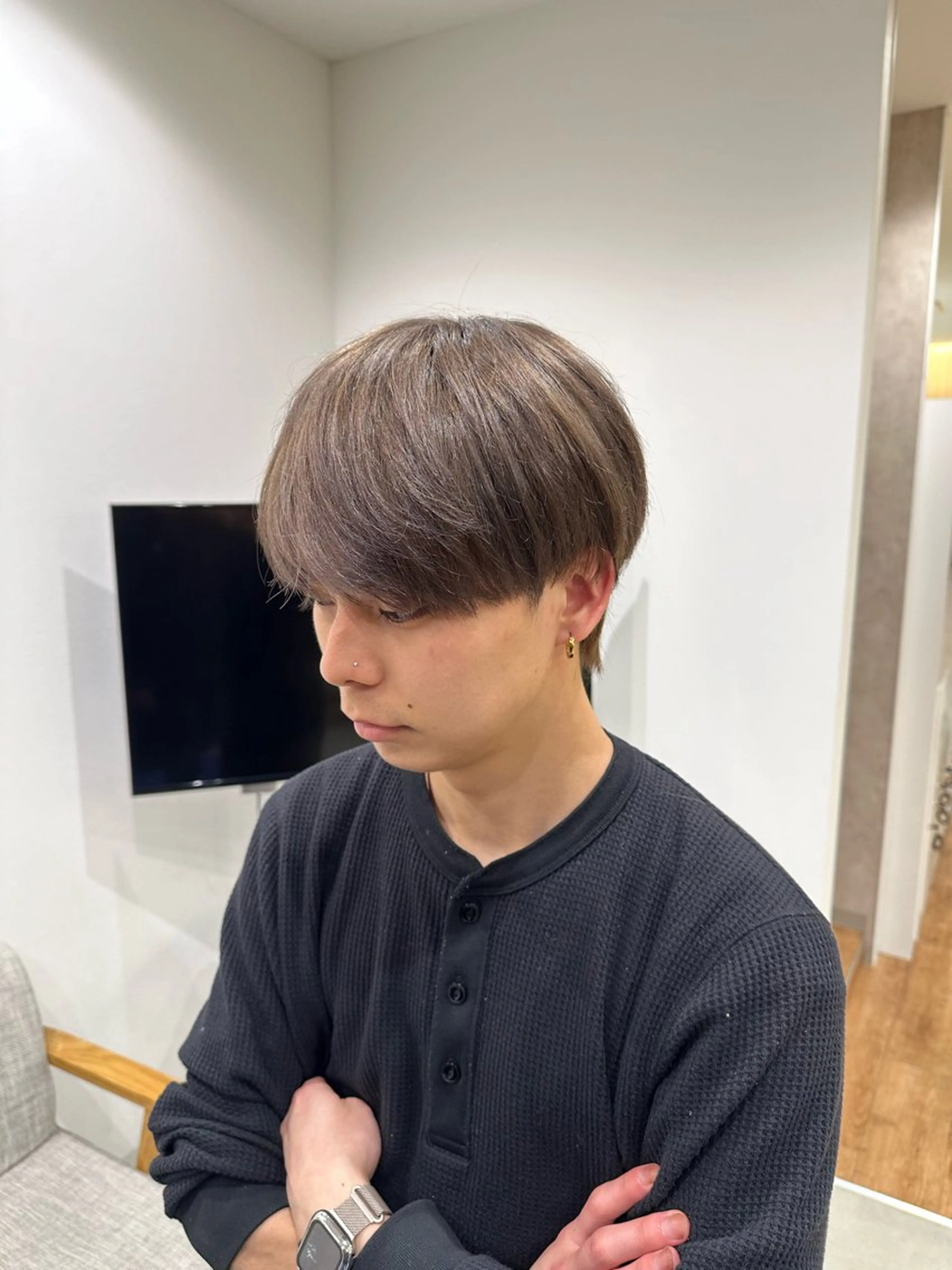 カラー メンズ ブラウンカラー 透明感カラー カット ヘアカラー Crede hair’s 相田店 (クレーデヘアーズ)所属・中村 透和のヘアスタイル