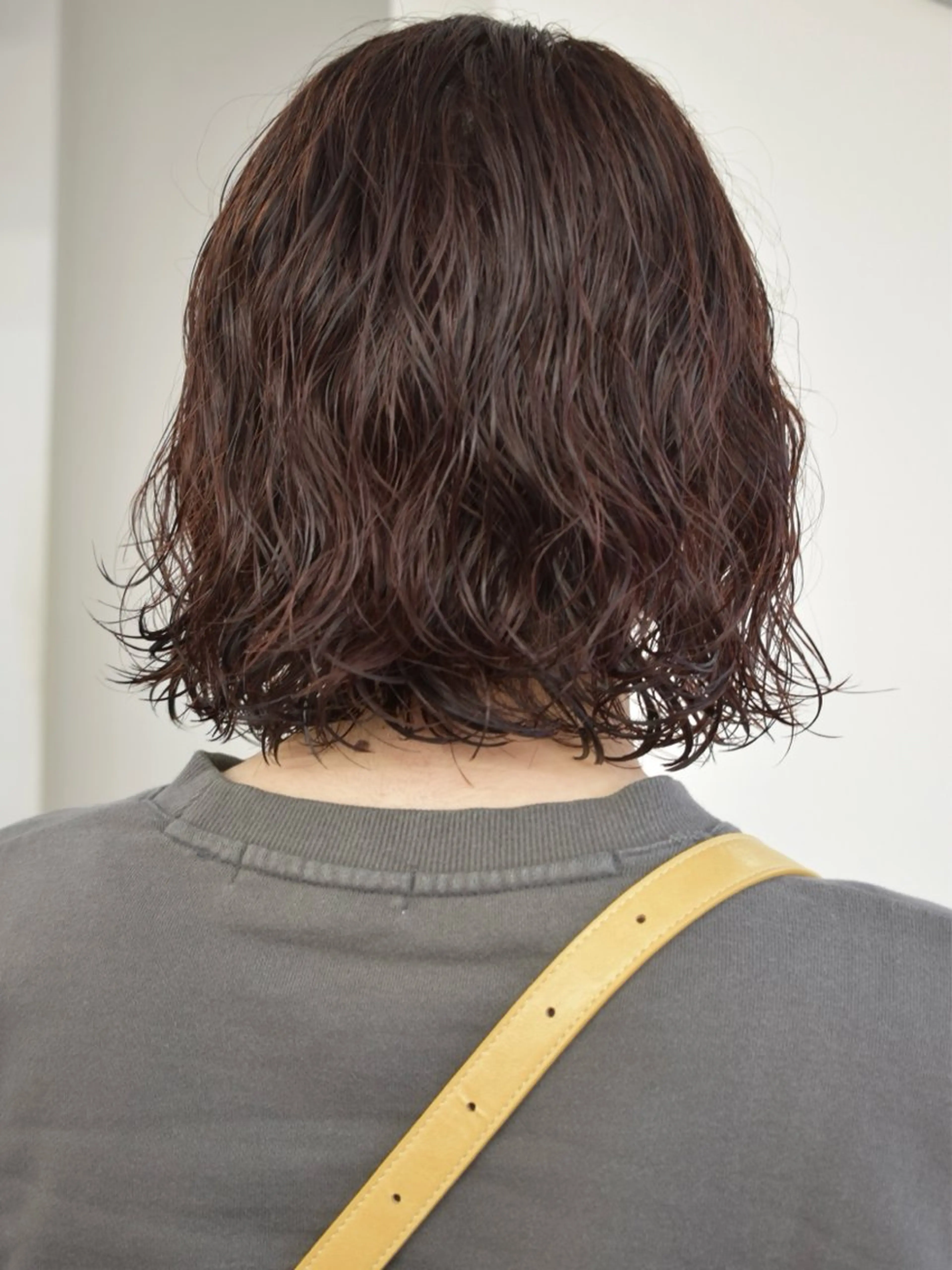 ミディアム パーマ カット パーマ トリートメント レイヤーボブ/ 艶カラー/サナ🌼のヘアスタイル