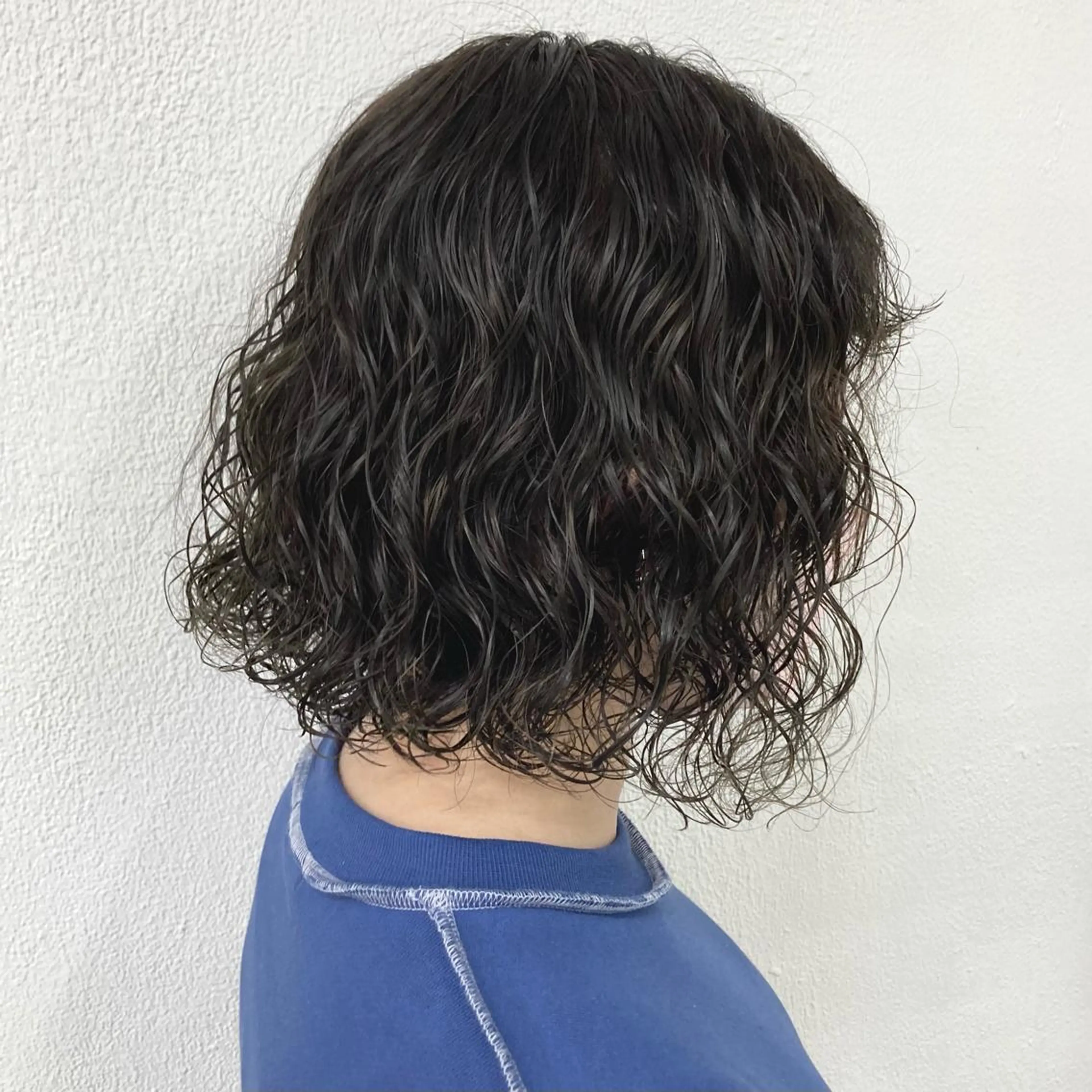 ミディアム パーマ ウルフレイヤー エクステ/kokiのヘアスタイル