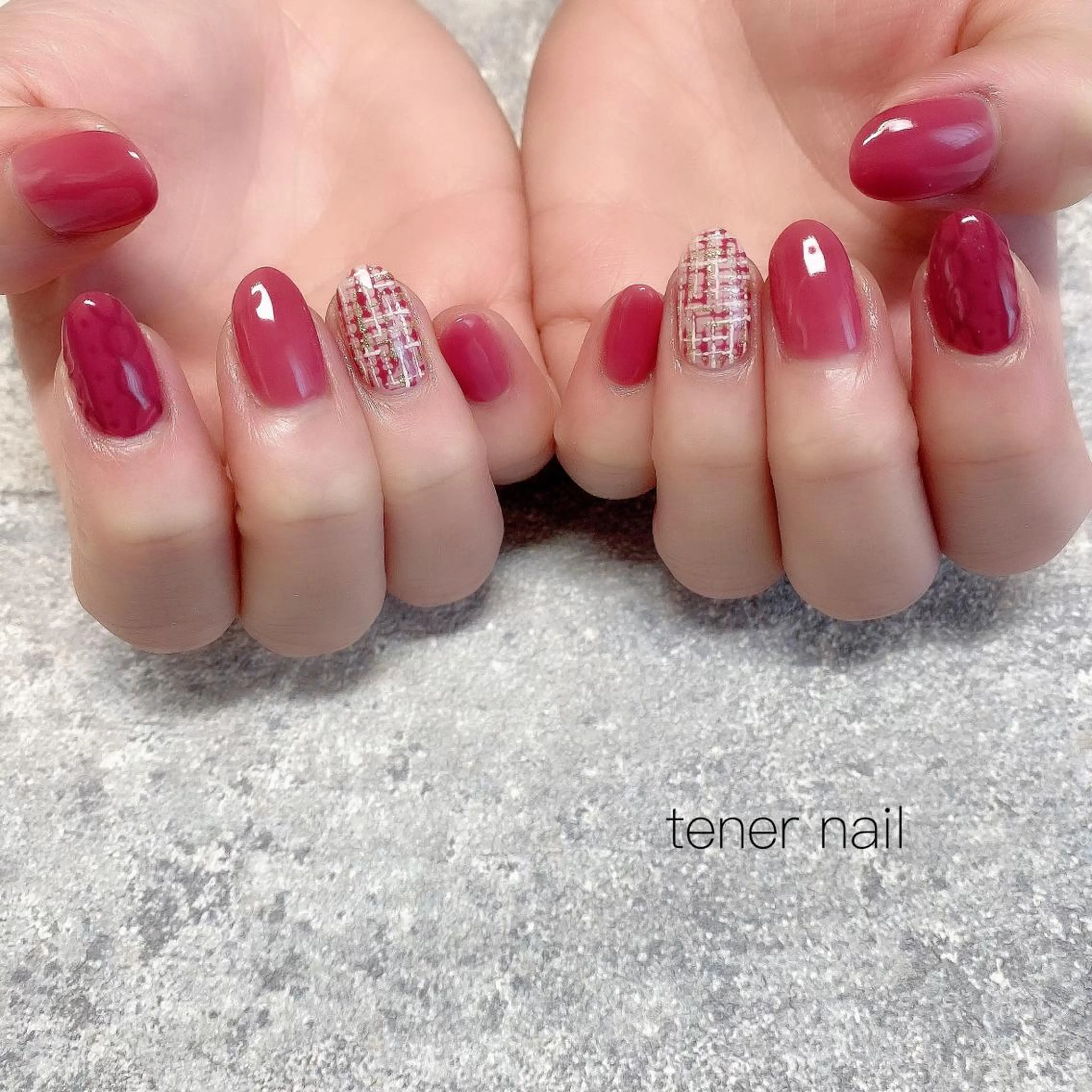 ネイル ツイードネイル tener  nail  テネルネイル所属・テネルネイル tener nailのネイルデザイン