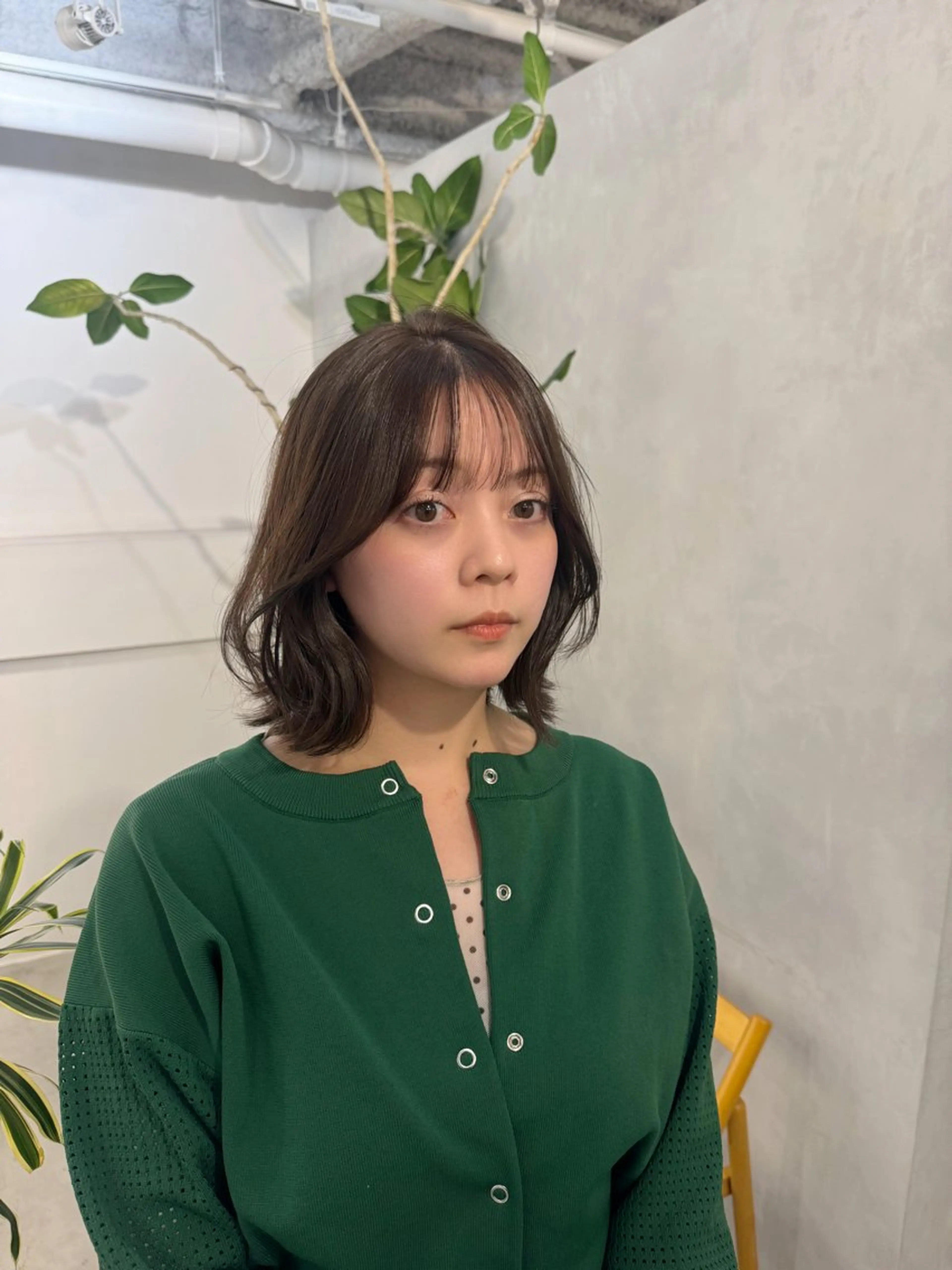 セミロング カット ヘアカラー トリートメント 顔周りcut・ご相談 =新宿しずく🇰🇷のヘアスタイル