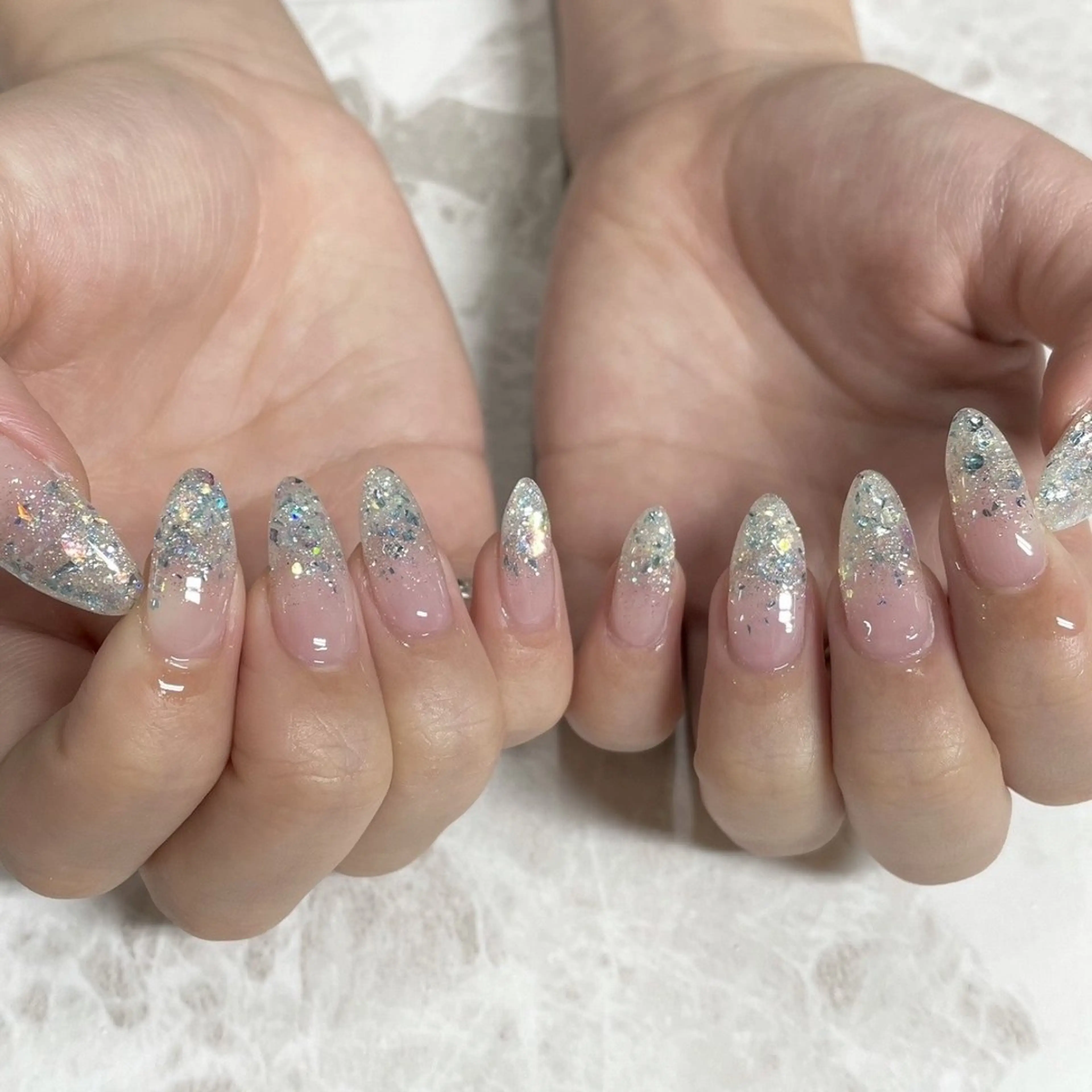 ネイル ラメ(グリッター) ハンドネイル WINK所属・吉澤 響香のネイルデザイン