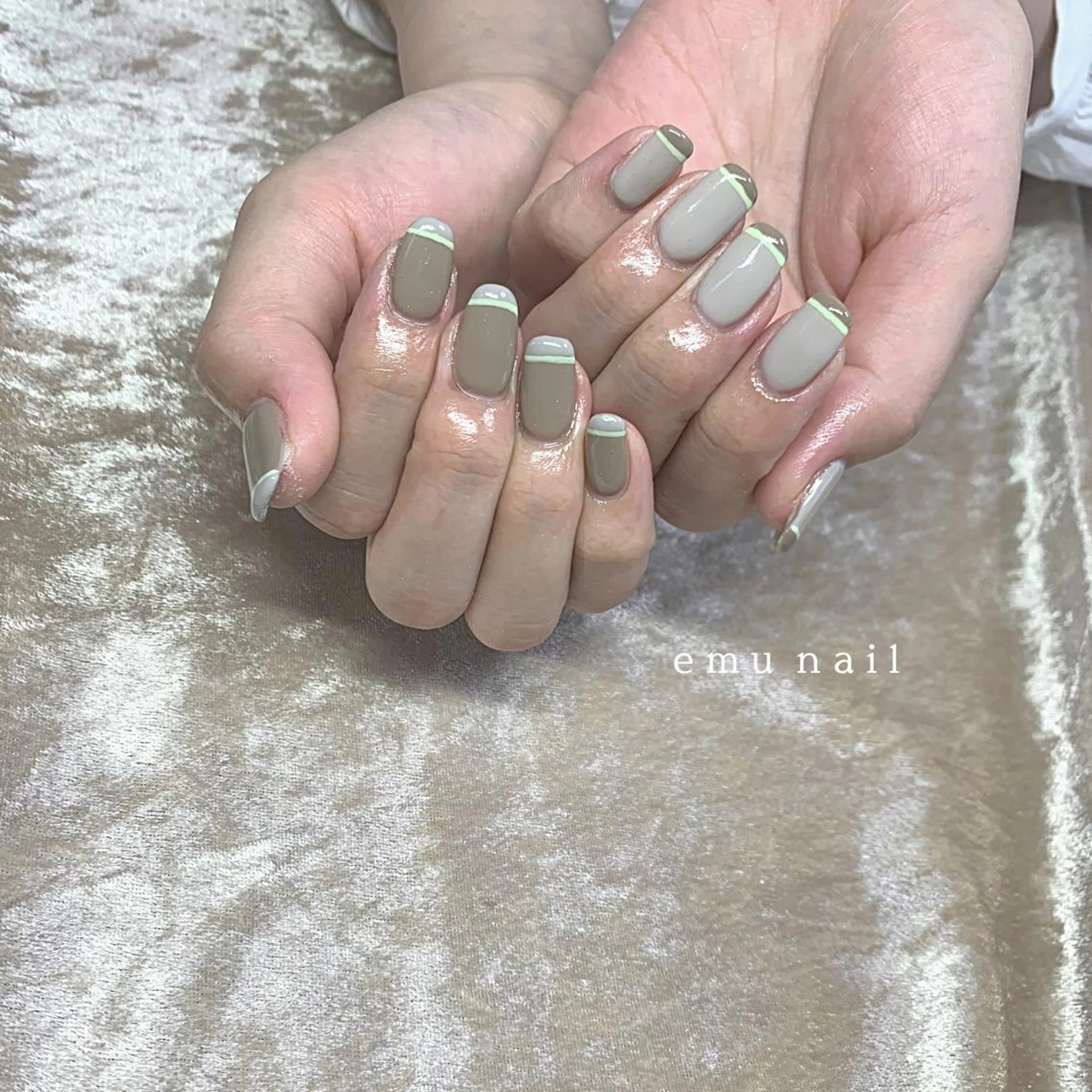 ネイル 持ち込み 黄色 emu nailのネイルデザイン