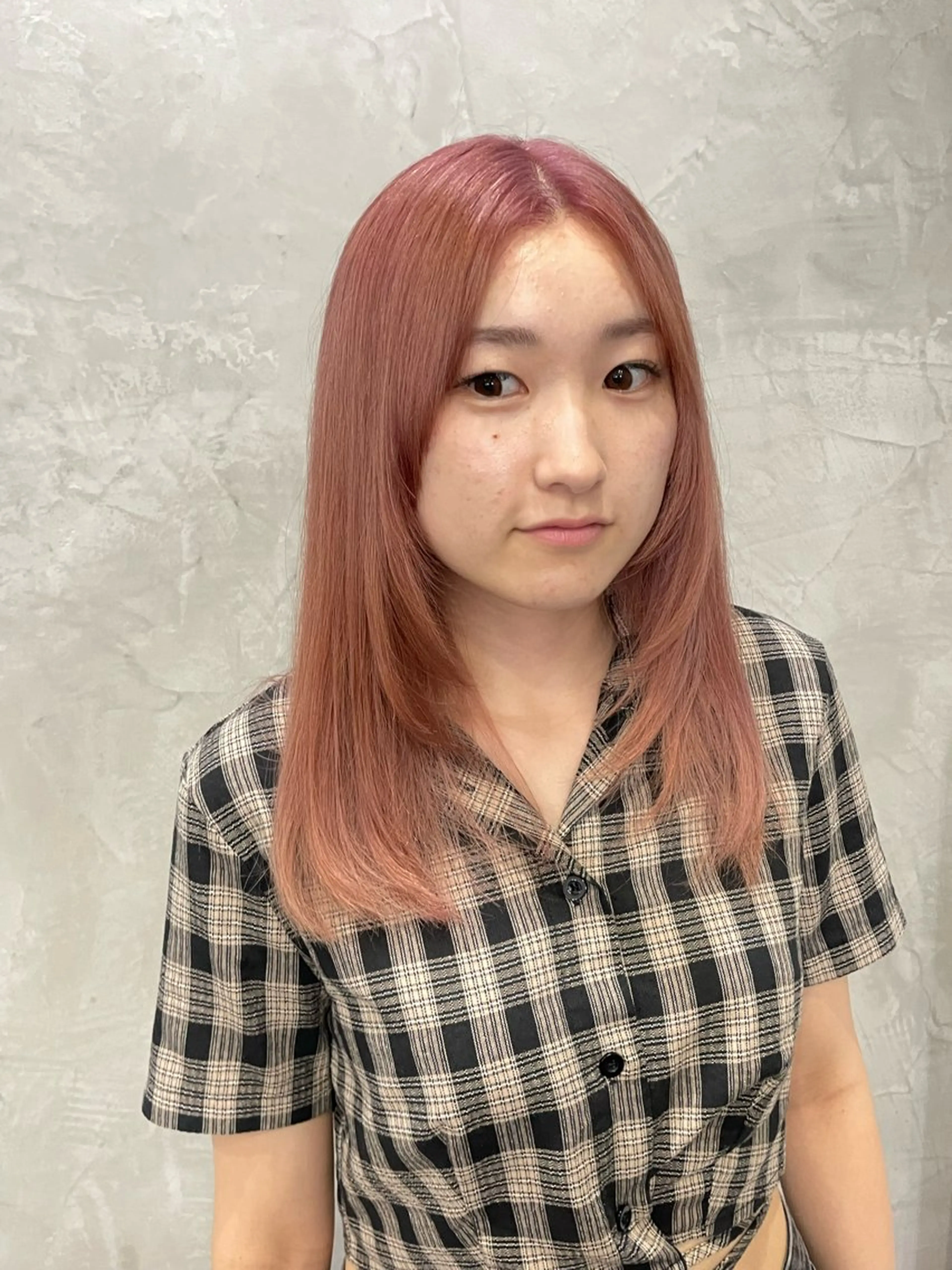 カラー ピンクカラー MaisonHALU 松浦光咲のヘアスタイル