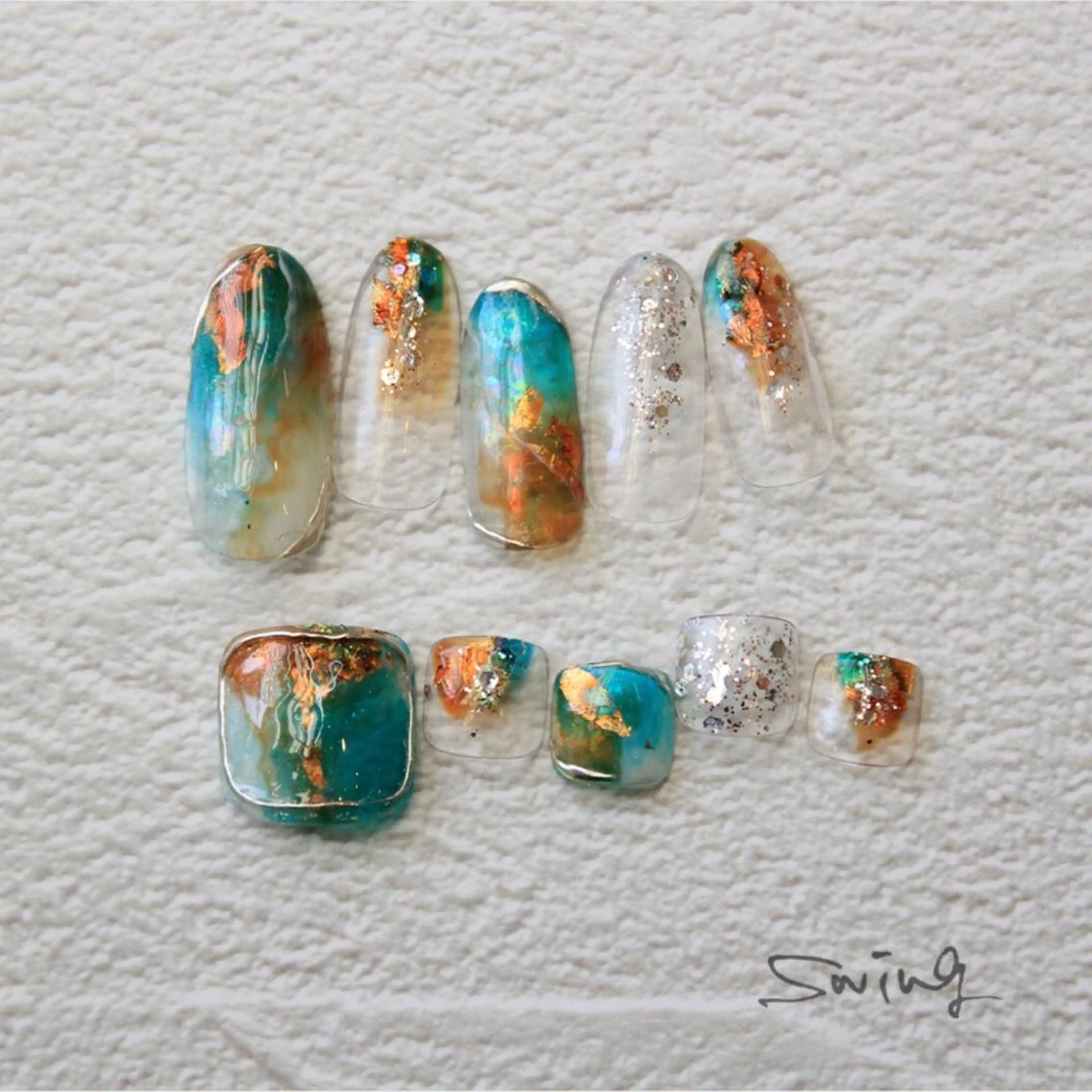 ネイル フットネイル ニュアンスネイル SWING Nail Salon所属・Yoshida Takakoのネイルデザイン