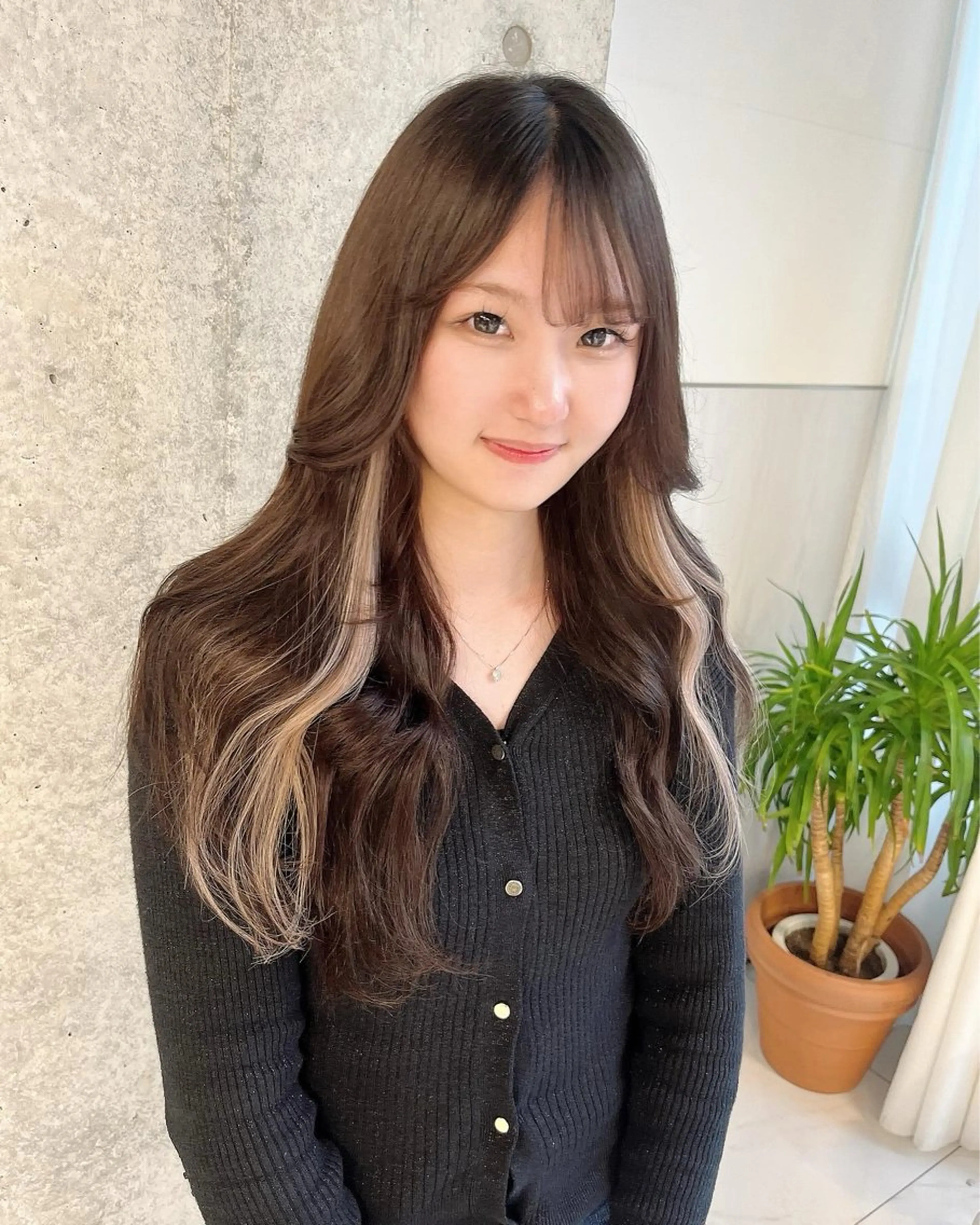 ロング シールエクステ エクステ ロング りおな/エクステ /ミルクティーカラーのヘアスタイル