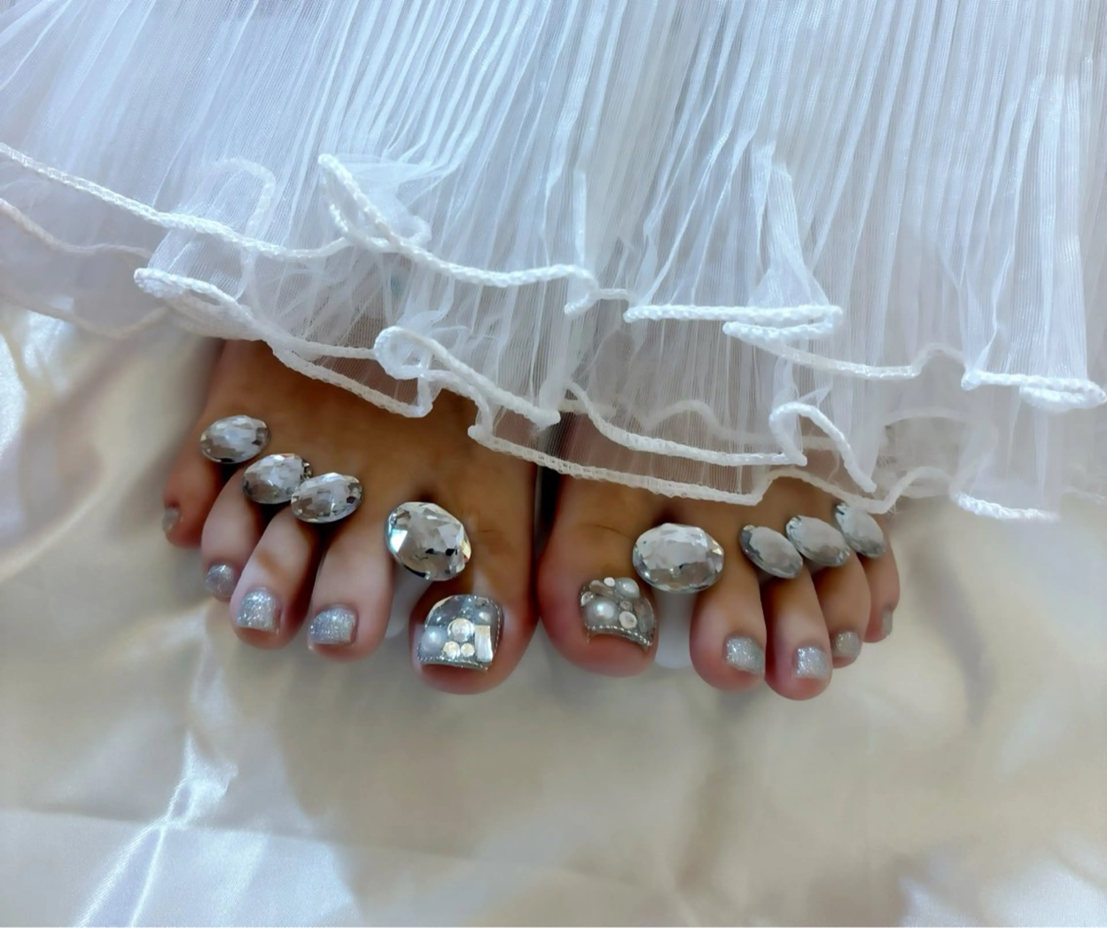 ネイル フットネイル キラキラネイル フットネイル Nail Salon macherieのネイルデザイン