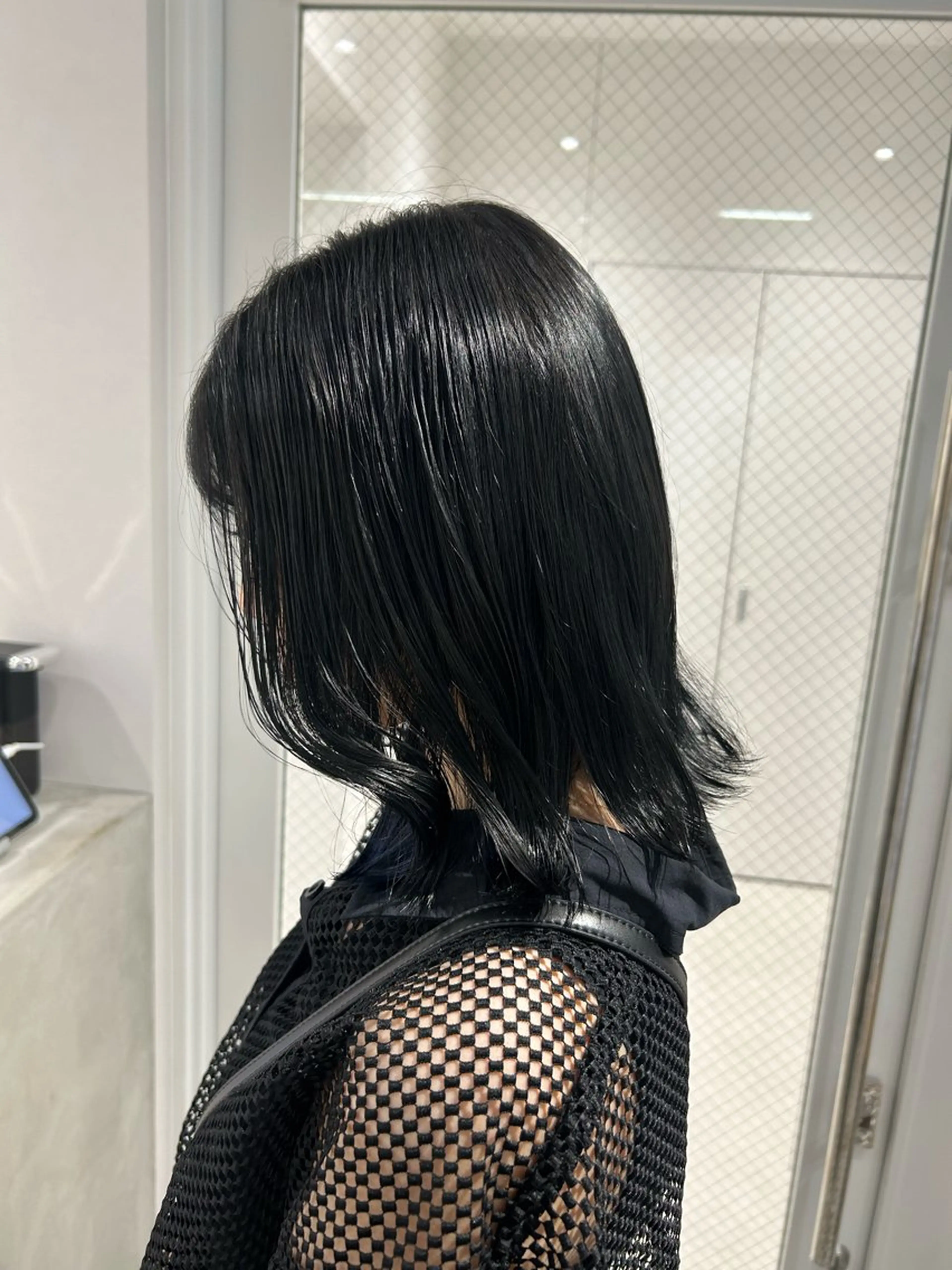 ミディアム カラー ブルーカラー ヘアカラー トリートメント SALOWIN栄 三丁目 木戸里実のヘアスタイル