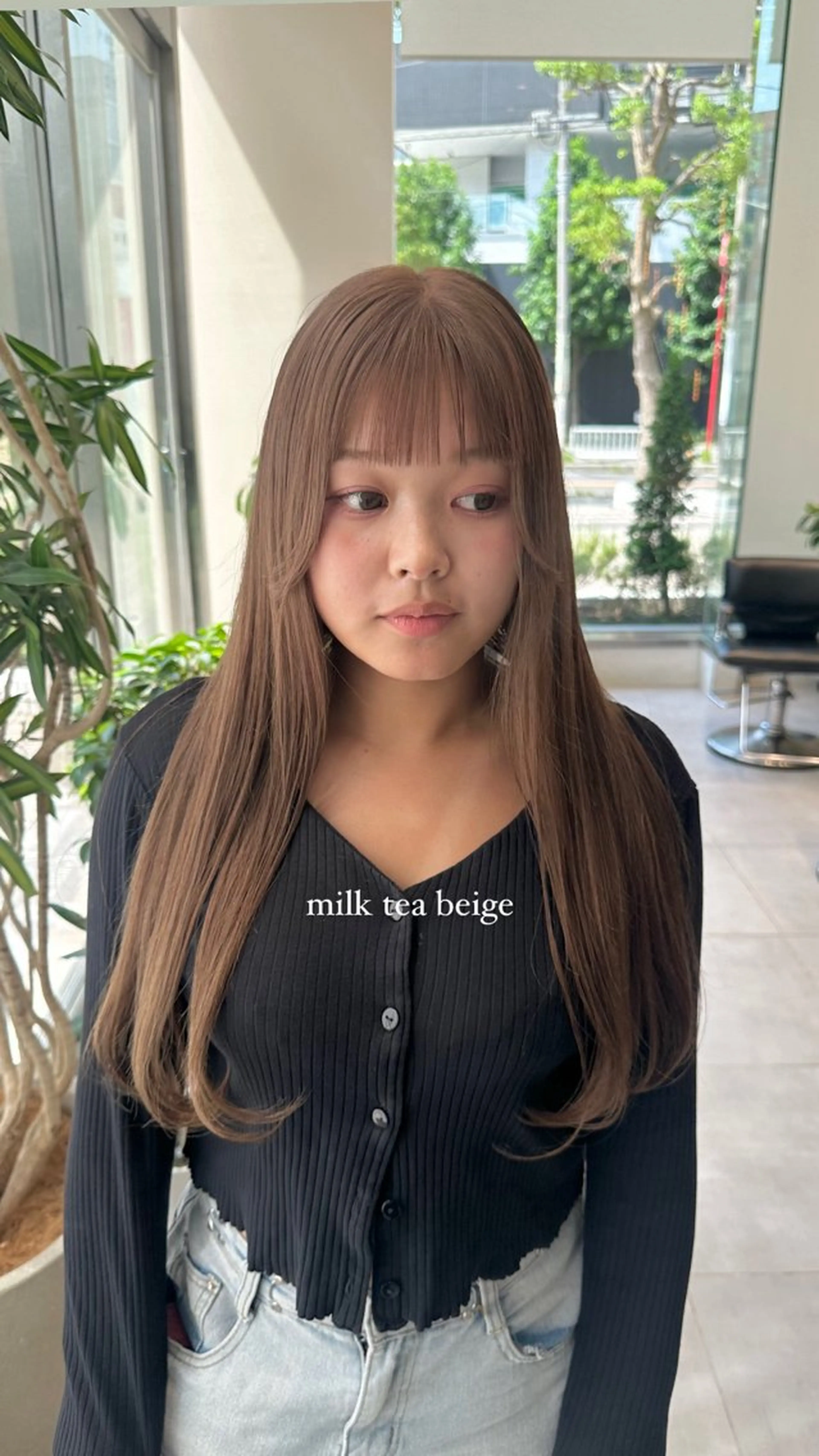 ロング カラー ヘアカラー トリートメント ヘッドスパ ヘアセット 透ける艶カラー💎 ミオのヘアスタイル