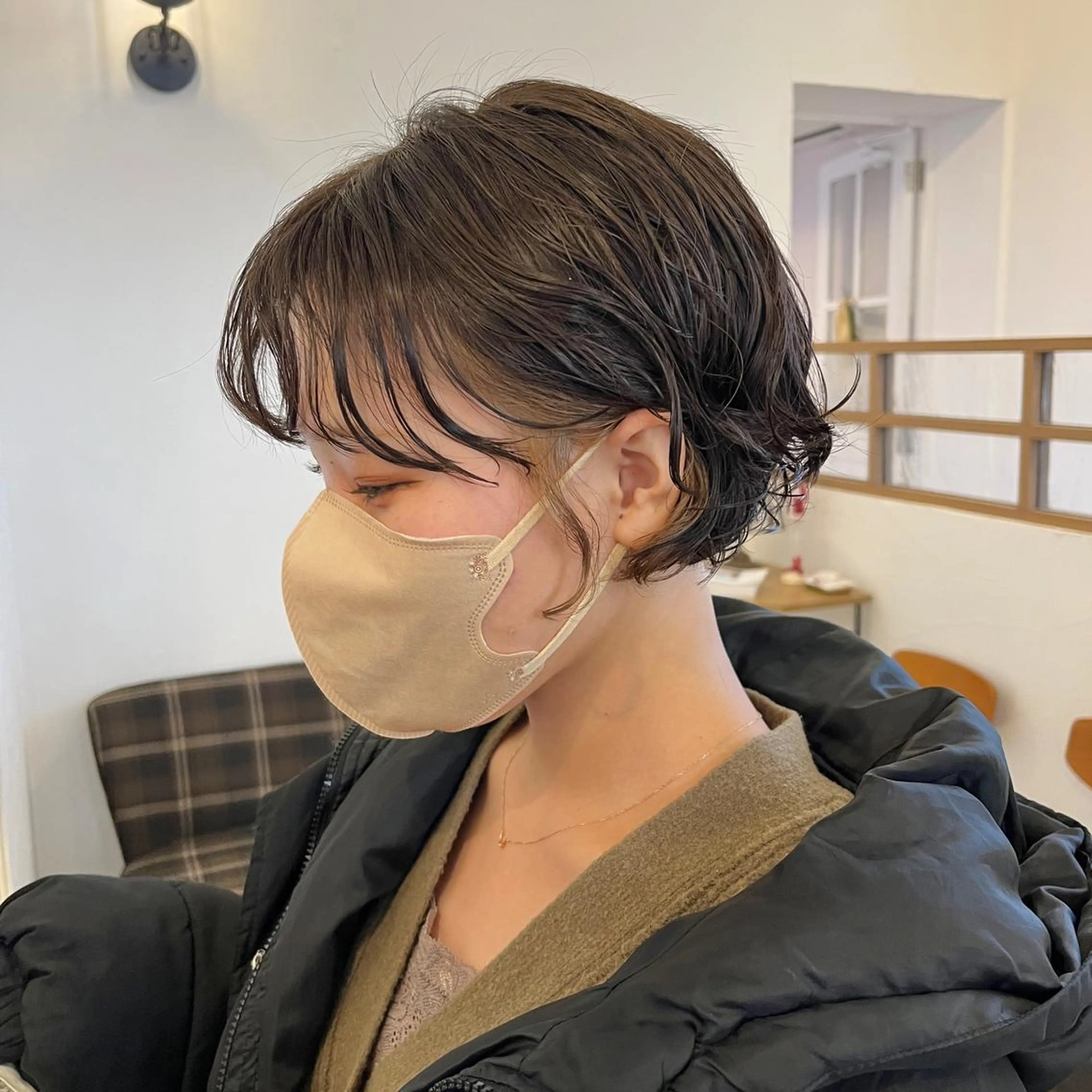 ミディアム カラー パーマ ミディアムパーマ インナーカラー ボブ 伊藤ゆかり/髪質改善 /透明感カラーのヘアスタイル