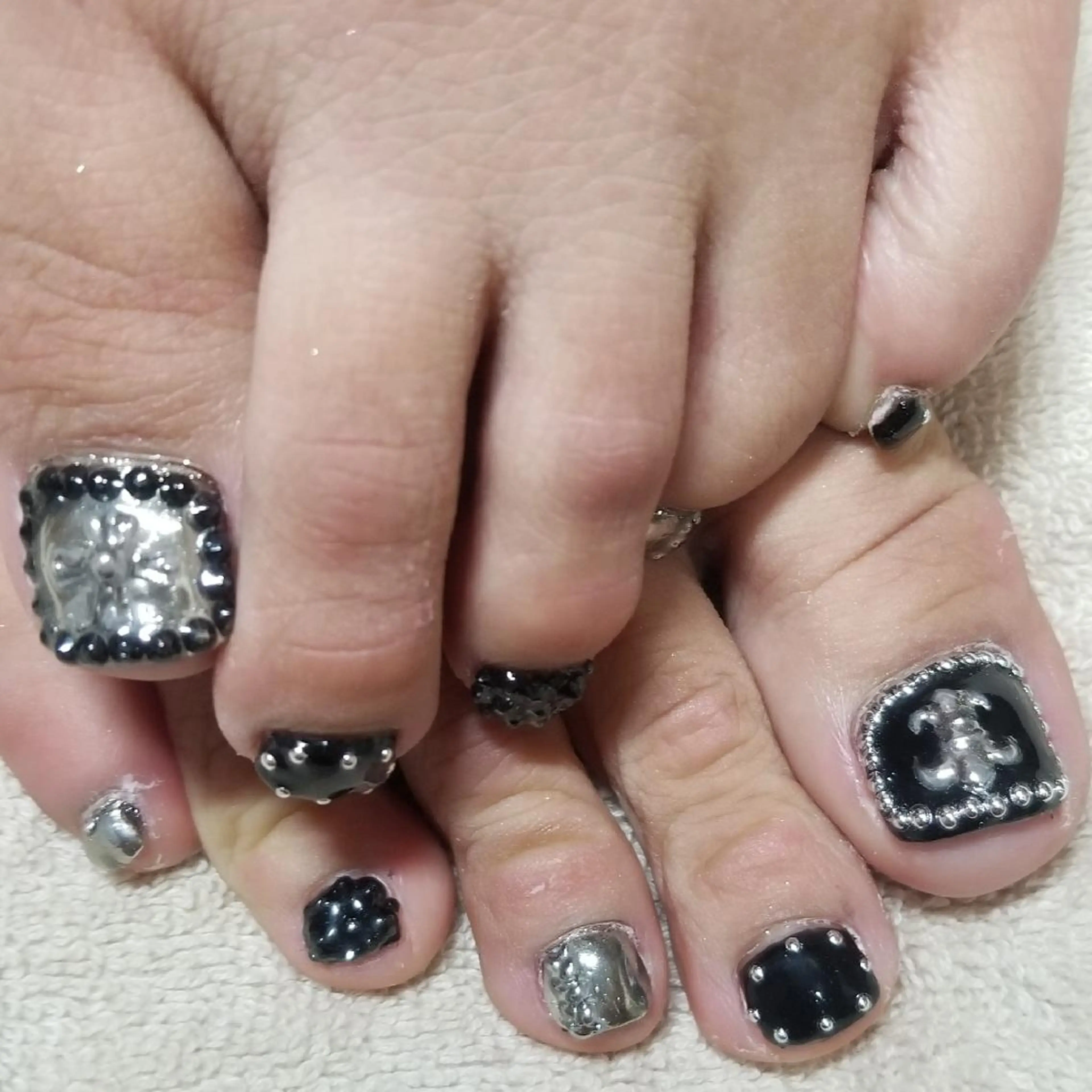 ネイル シルバー ハンドネイル よしだ ひろきのネイルデザイン