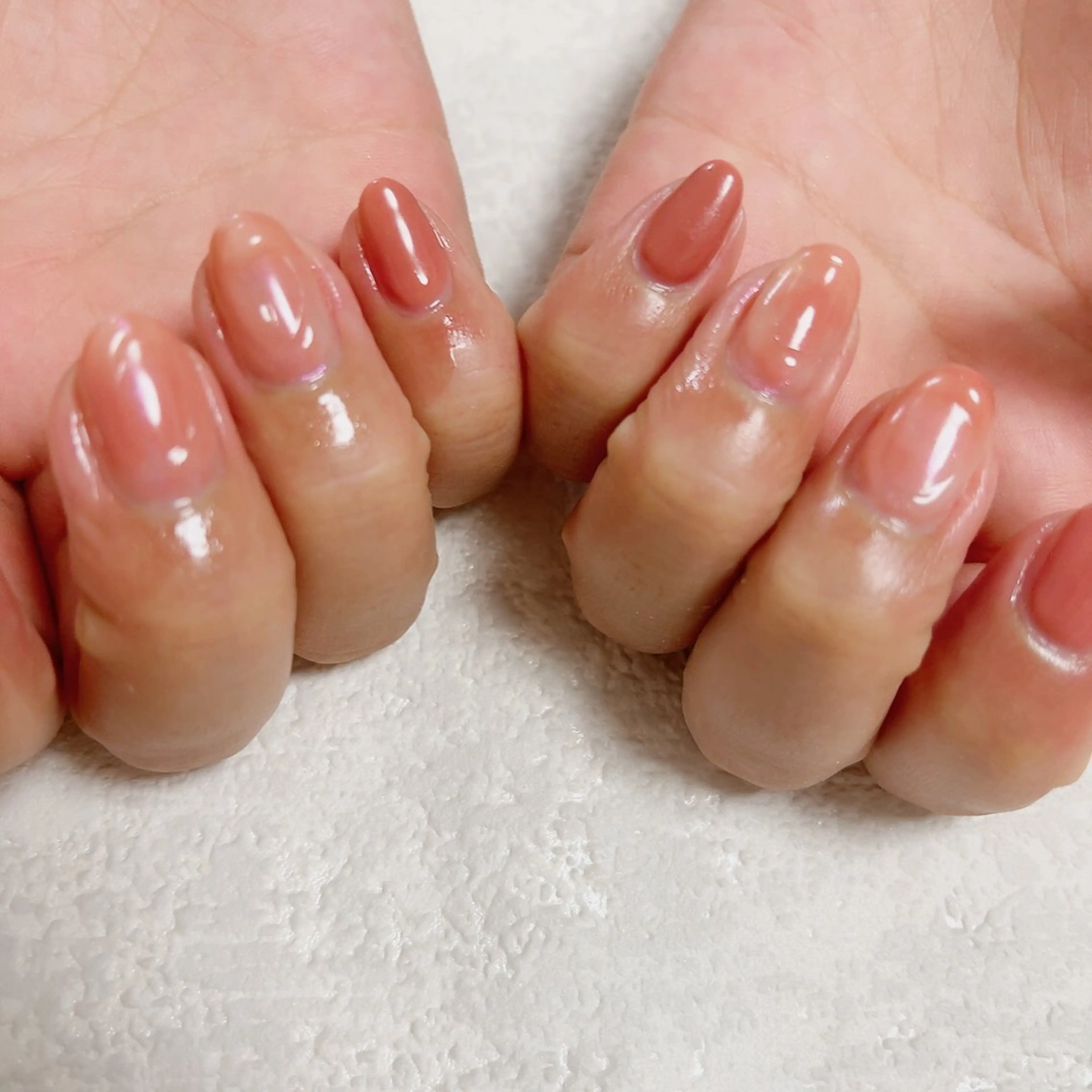 ネイル オーロラネイル フットネイル フレンチネイル ジェルネイル 韓国ネイル ハンドネイル Mogu nail 二子玉川のネイルデザイン