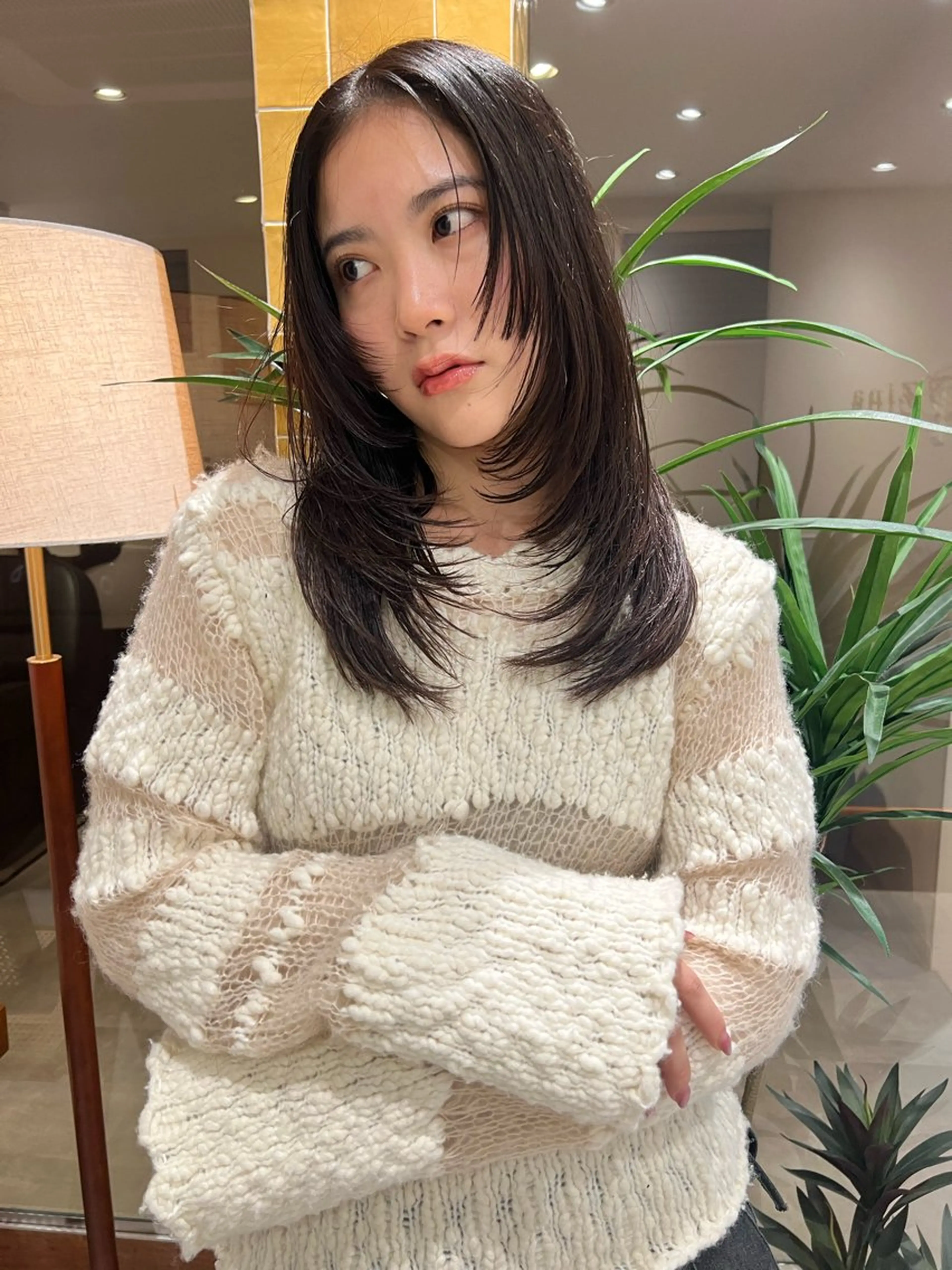 セミロング カラー レイヤー/ 透明感SHIMAのヘアスタイル