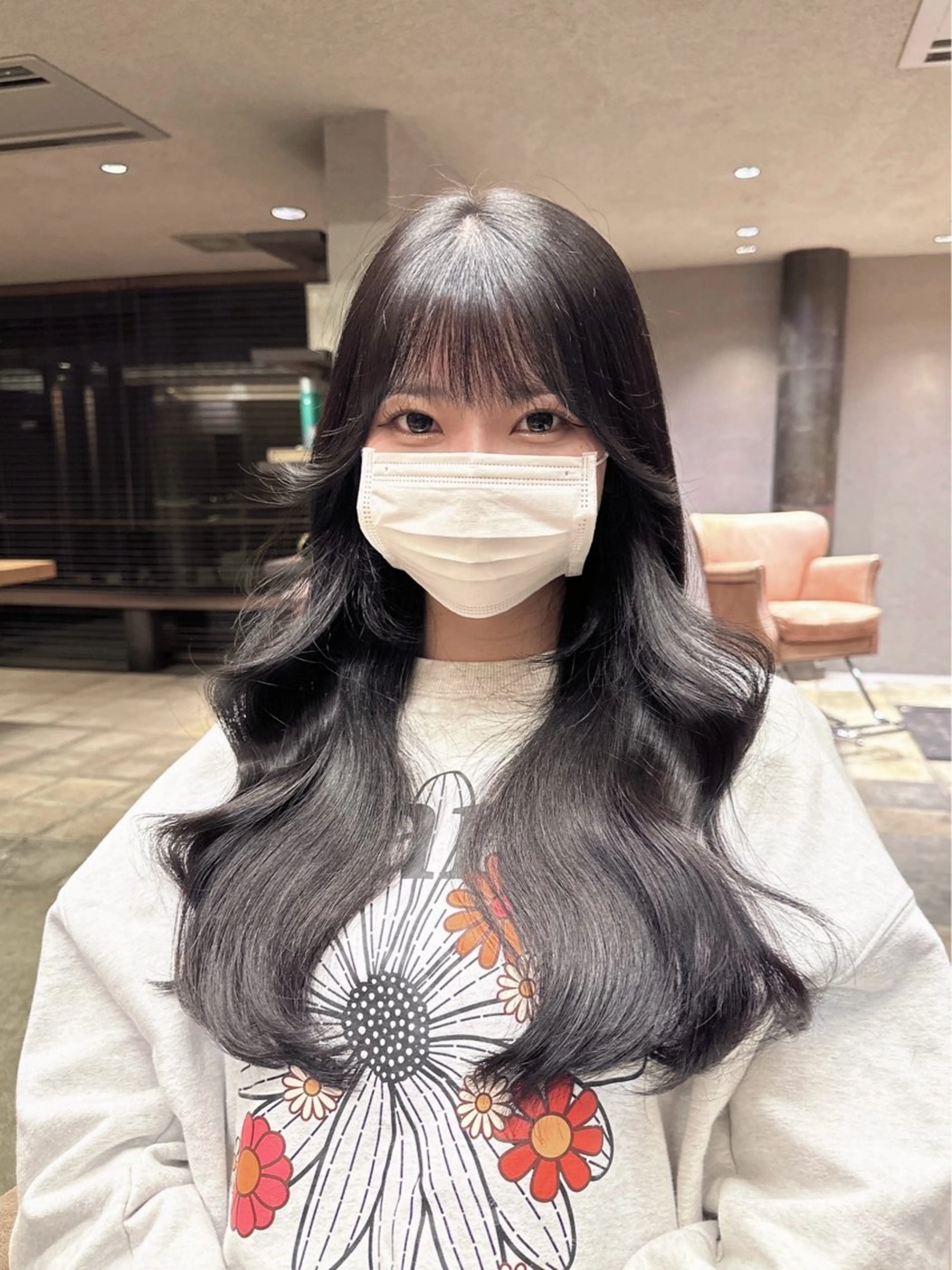 ロング カラー くびれヘア 韓国風ヘア カット ヘアカラー トリートメント 韓国ヘア/レイヤー /大嶽佑馬のヘアスタイル