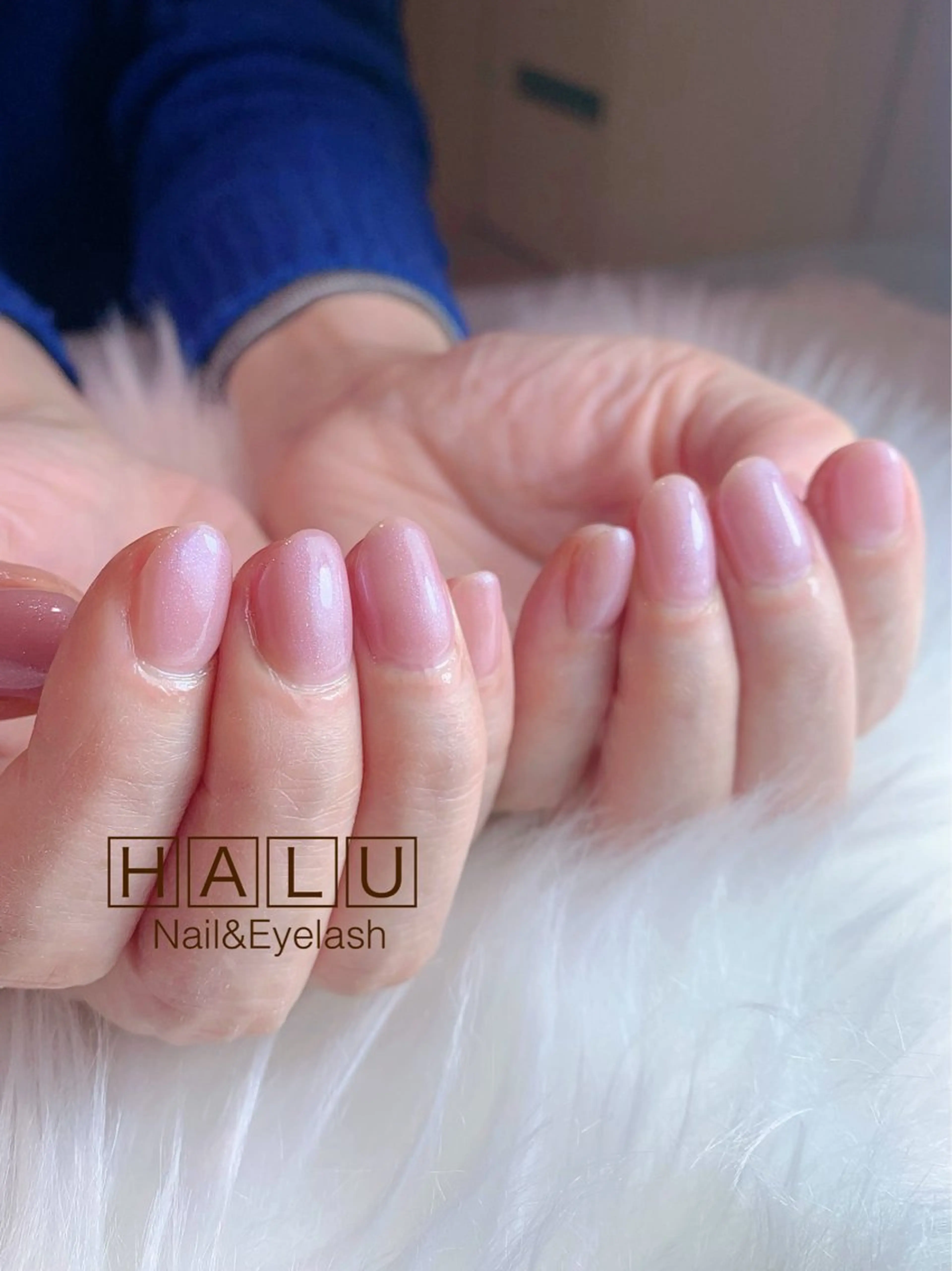 ネイル ブルー ラメ(グリッター) HALU ハルのネイルデザイン
