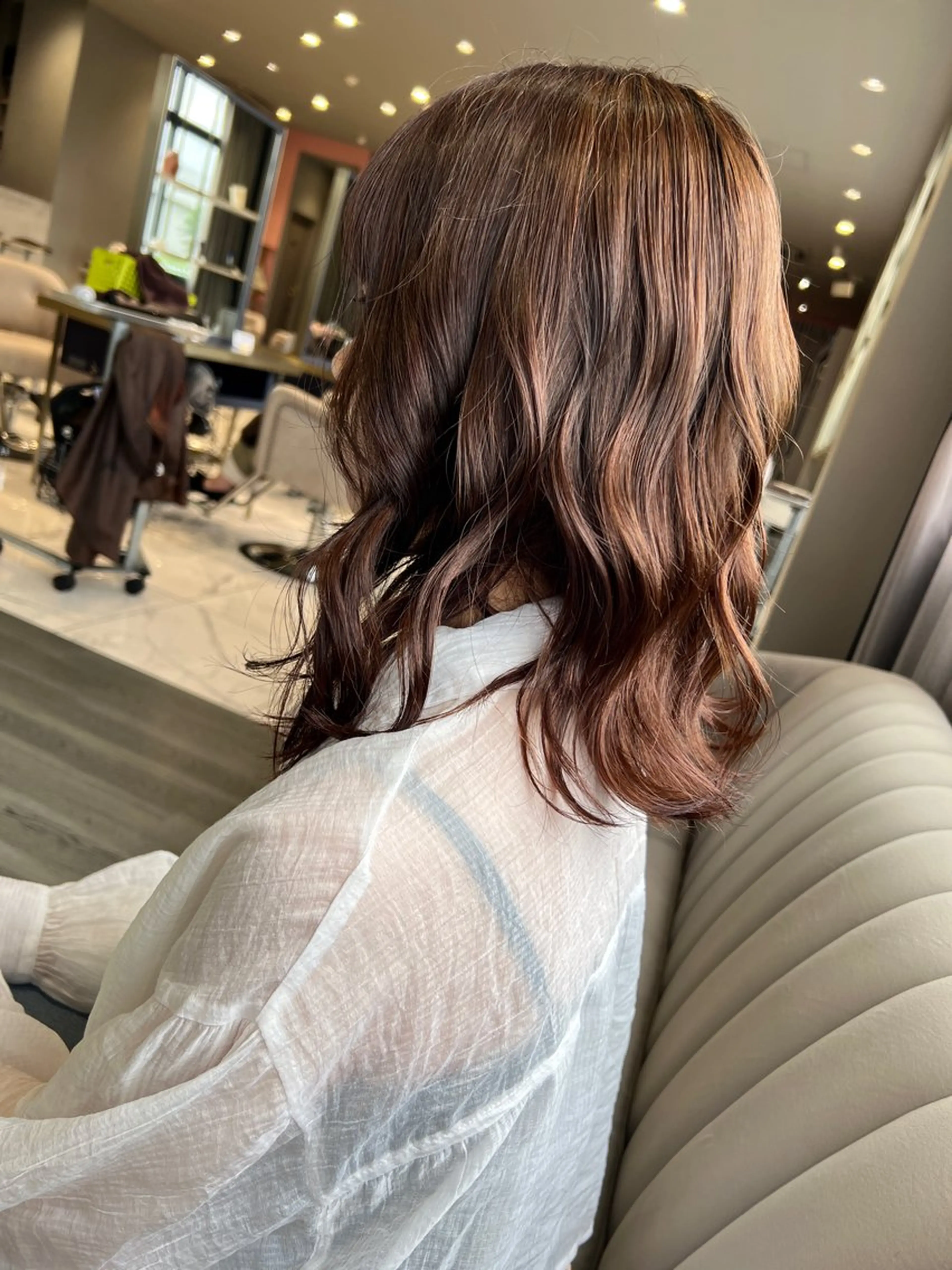 ミディアム カラー 志田 ほん/ メンズパーマのヘアスタイル