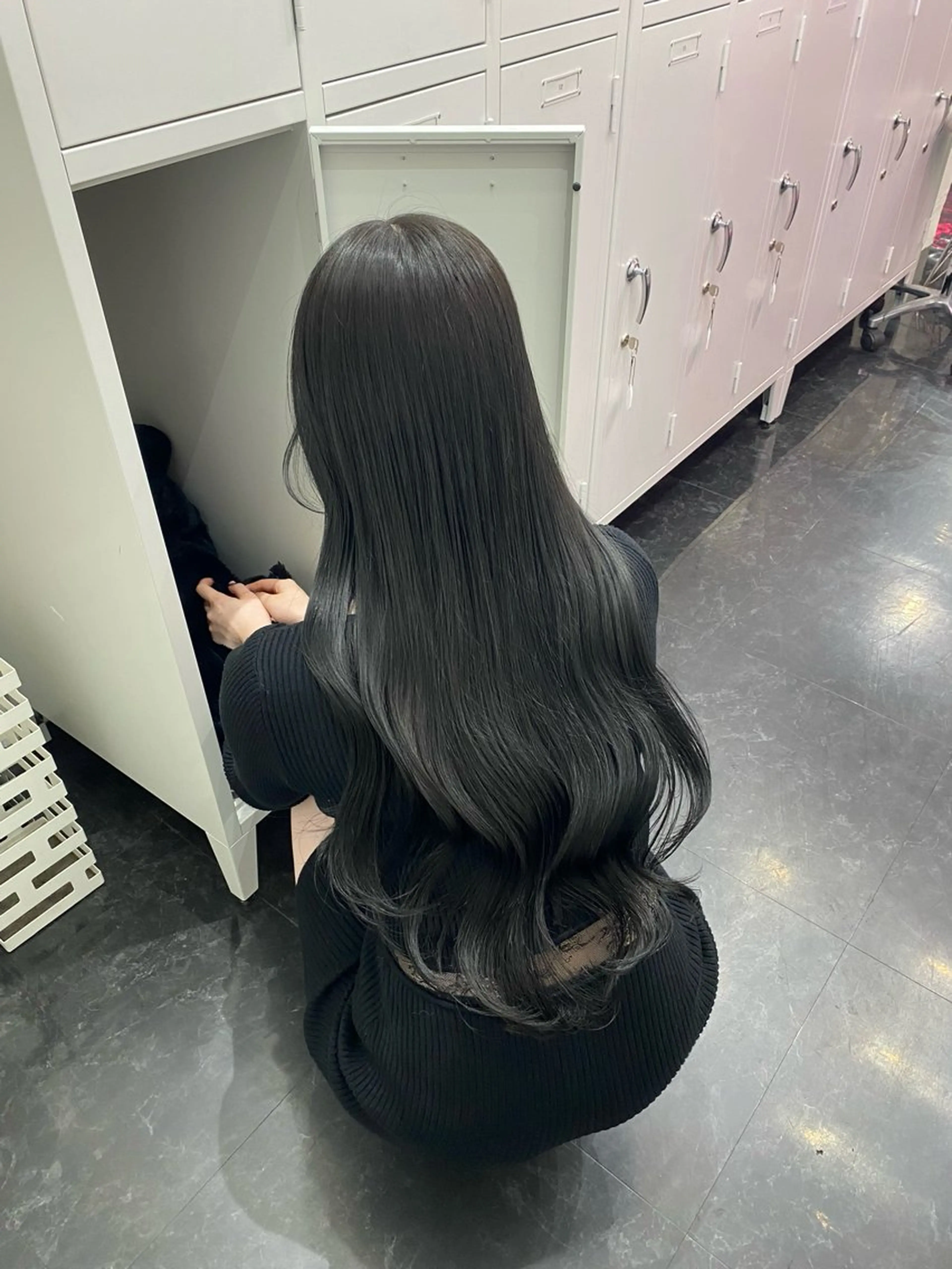 ♡🎱韓国風暗髪🎱♡ワンカラー➕クイックトリートメントの写真