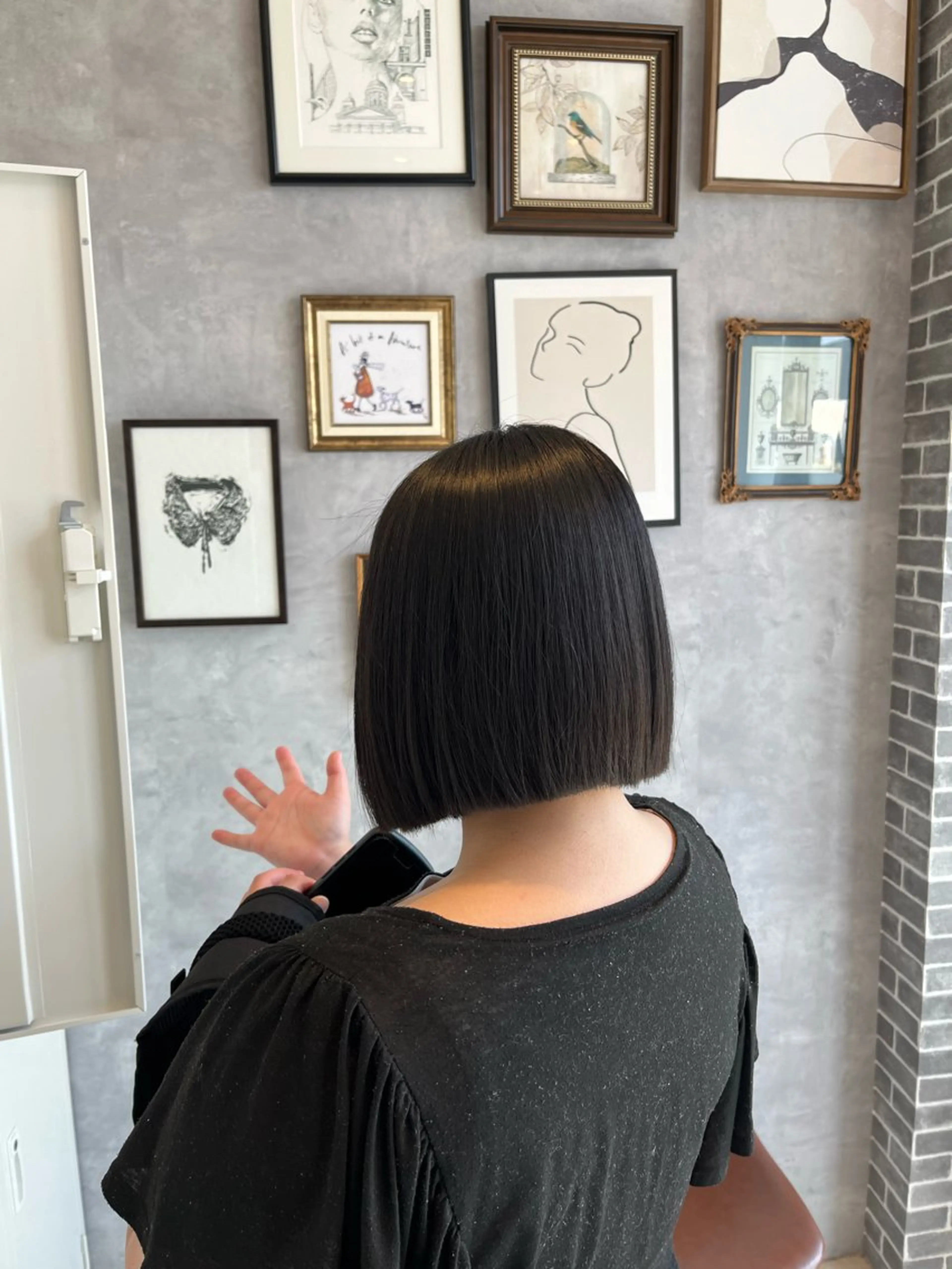 ショート ボブ 髪質改善 韓国風ヘア レイヤーカット 縮毛矯正 カット 縮毛矯正 nagi所属・横田直也/韓国風 レイヤーカット/千種のヘアスタイル