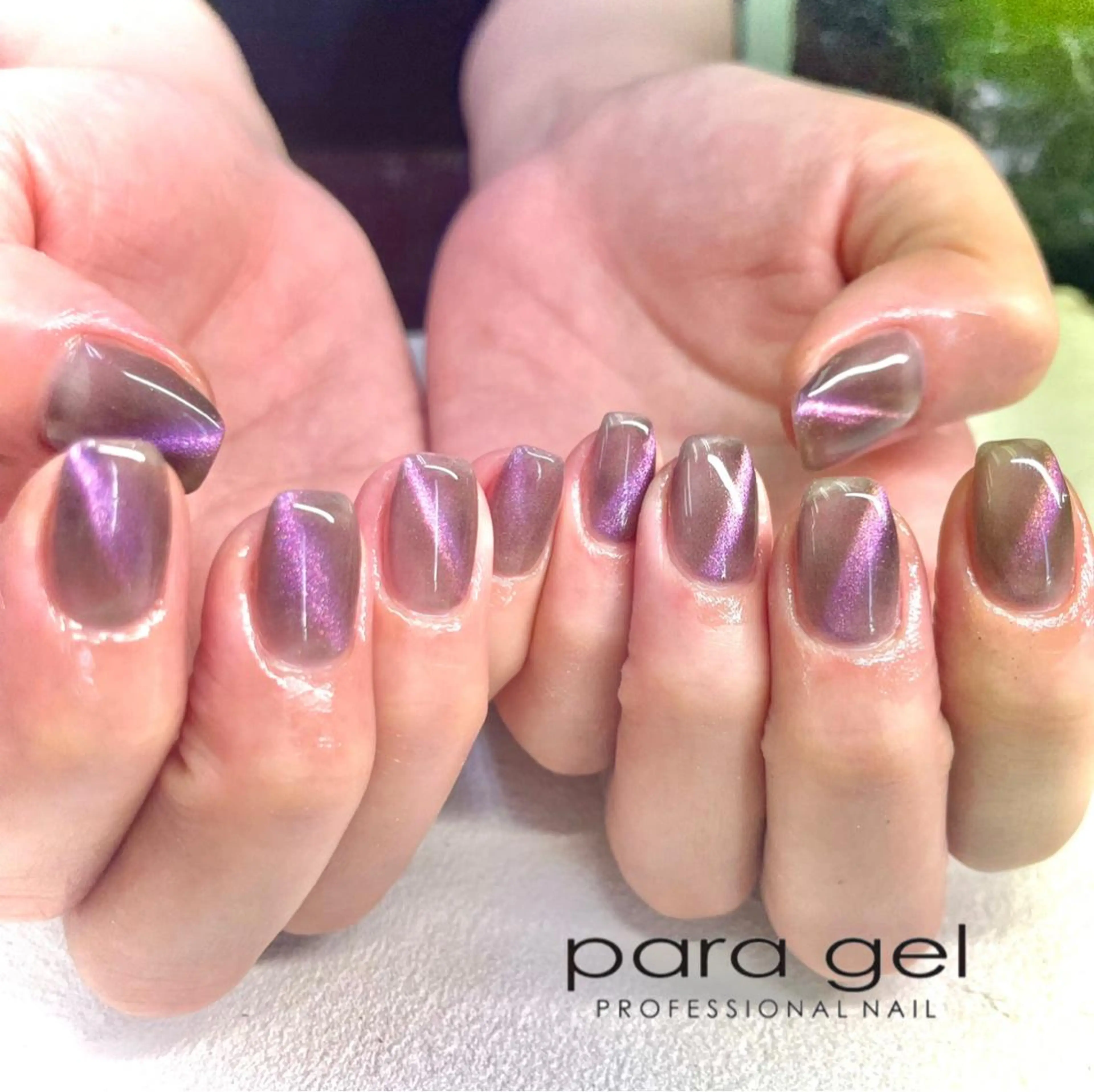 ネイル ジェルネイル マグネットネイル ワンカラーネイル Bianca🎀 ONODERAのネイルデザイン