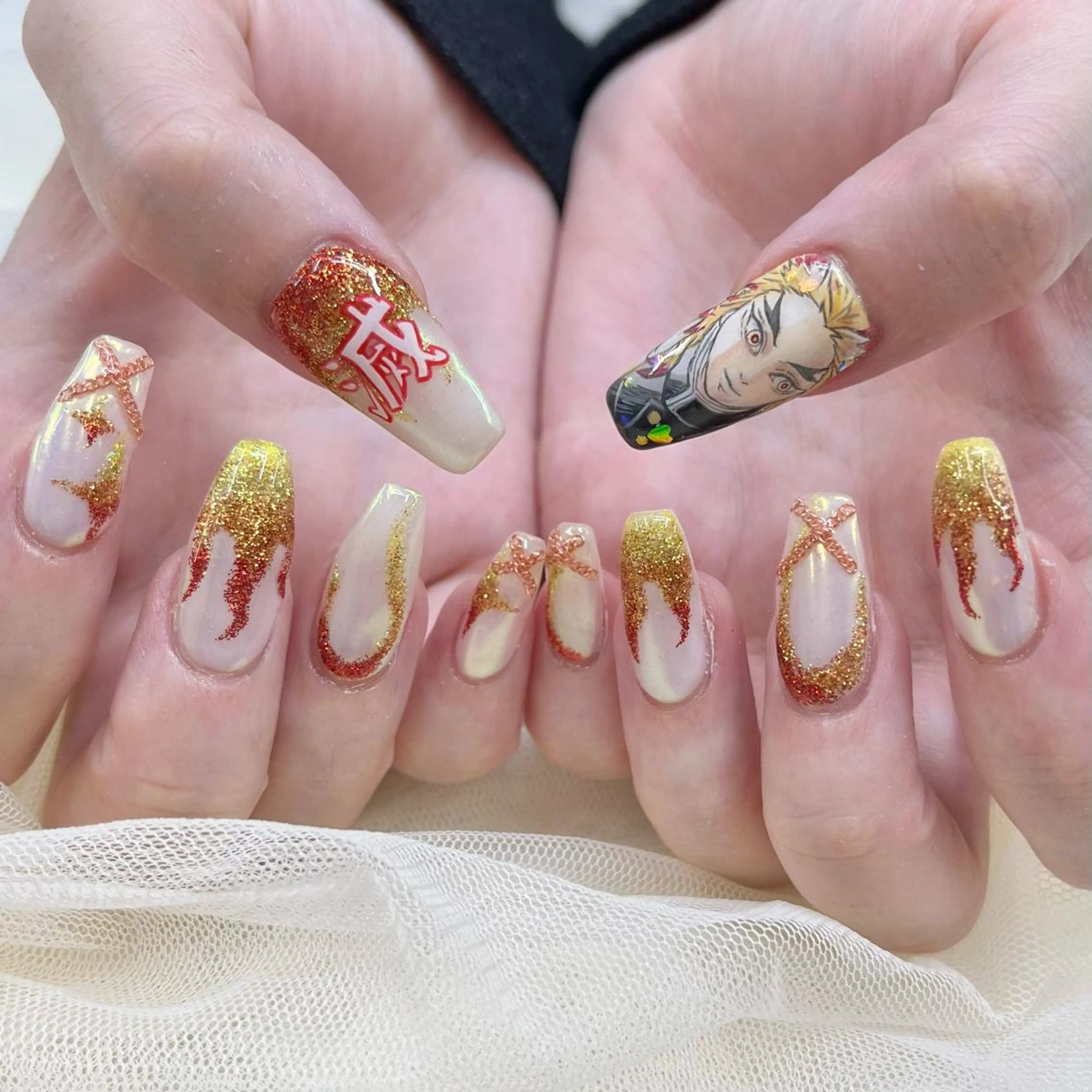 ロング ネイル ハンドネイル 池袋痛ネイル Nok. 渡辺のネイルデザイン