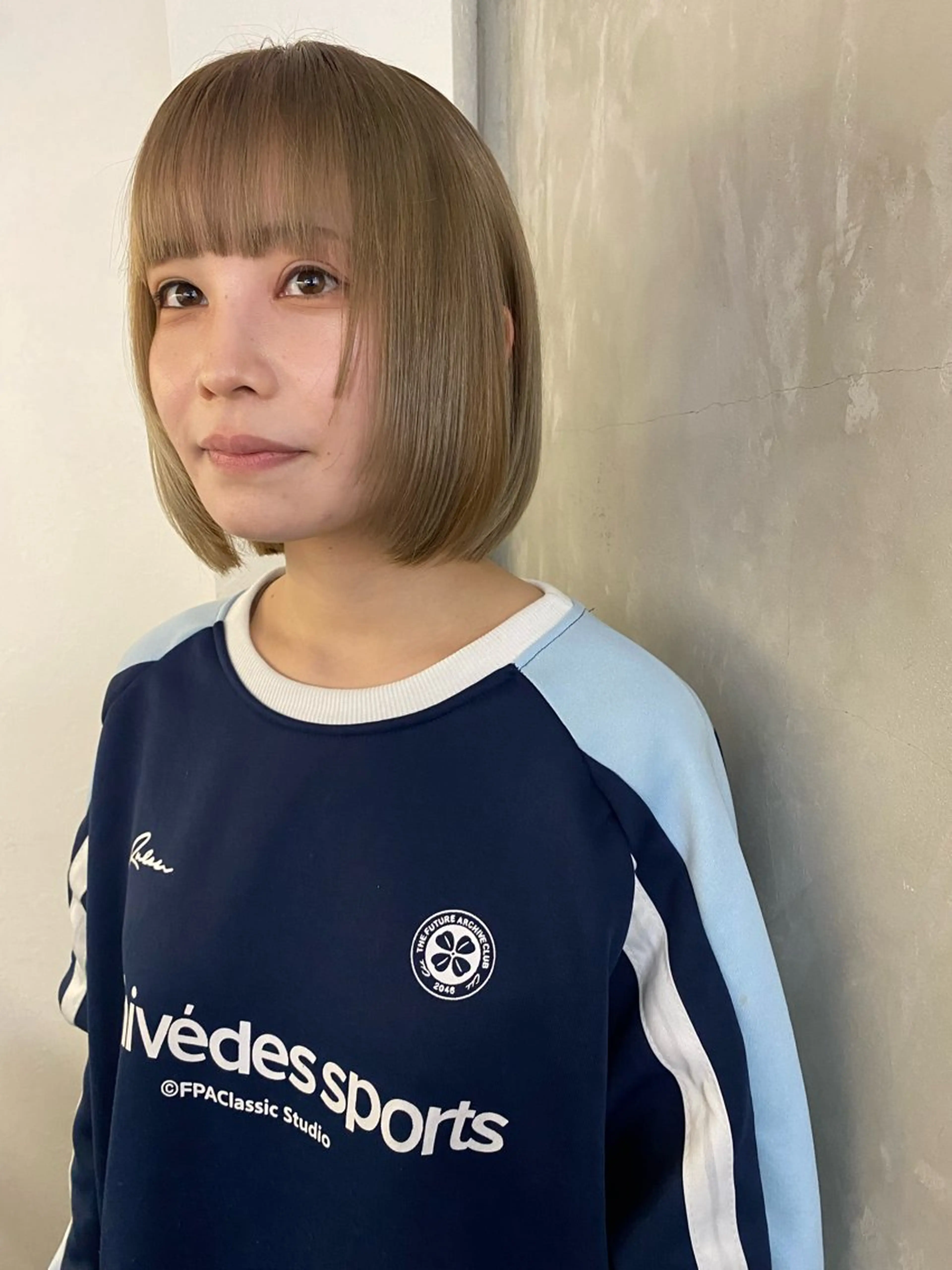 ショート カラー ベージュカラー ボブ 姫カット ヘアカラー 森貴裕/ベージュ/ パーマ/オリーブのヘアスタイル